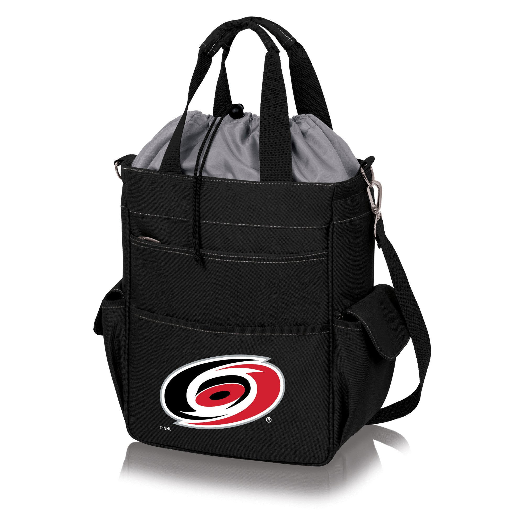 CAROLINA HURRICANES - ACTIVO COOLER TOTE BAG, (BLACK WITH GRAY A