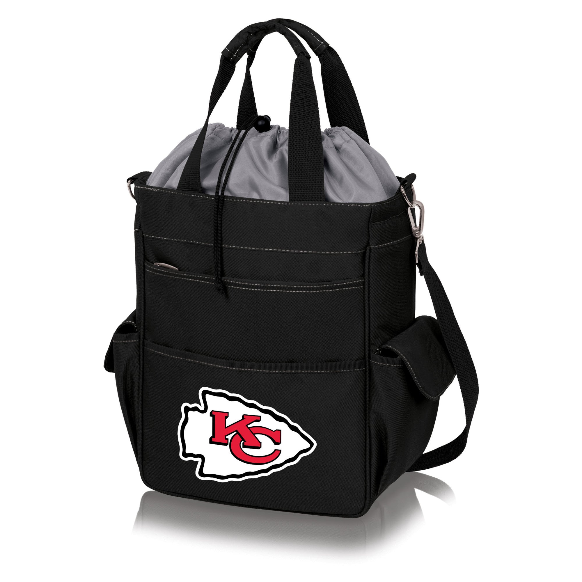 Kansas City Chiefs - Activo Cooler Tote Bag, (Black with Gray Accents)