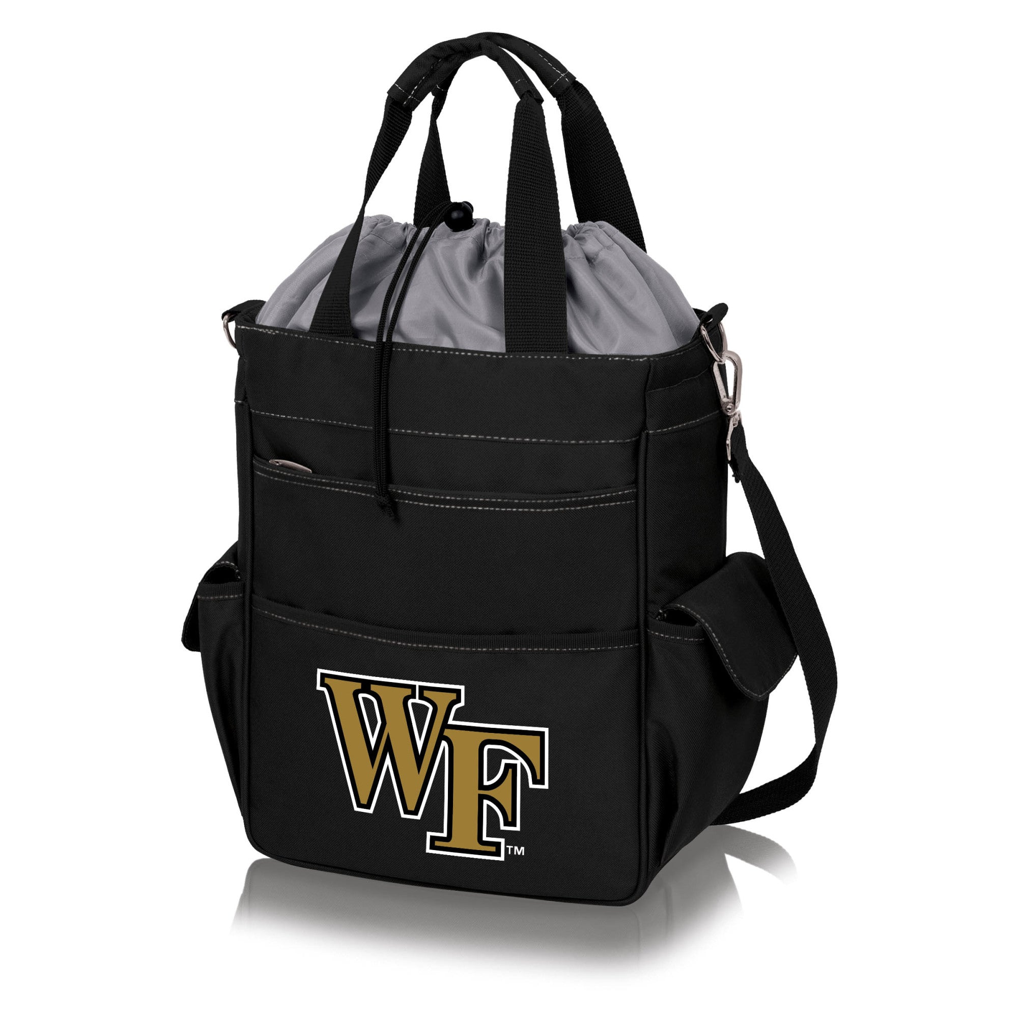 Wake Forest Demon Deacons - Activo Cooler Tote Bag, (Black with Gray Accents)