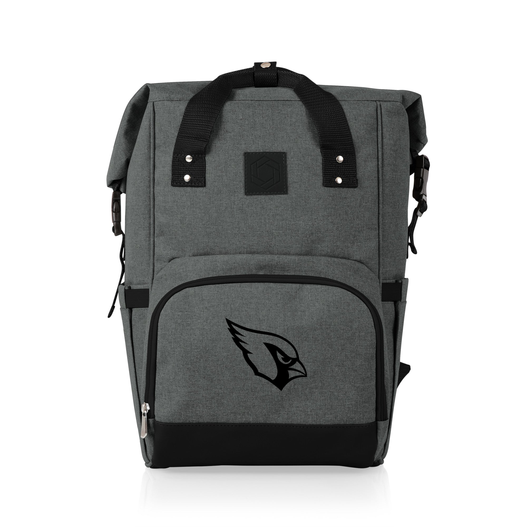 Arizona Cardinals - On The Go Roll-Top Cooler Backpack, (Heathered Gray)