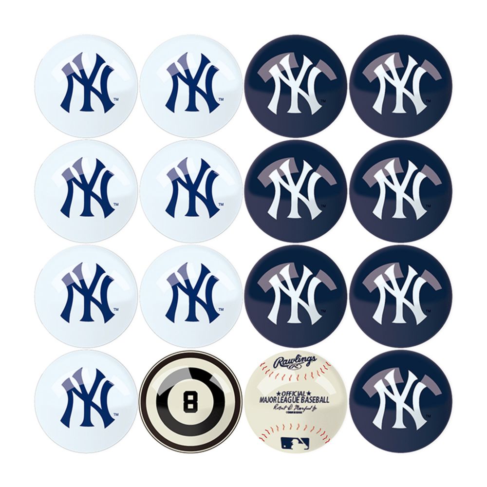 New York Yankees Billiard Ball Set with Numbers