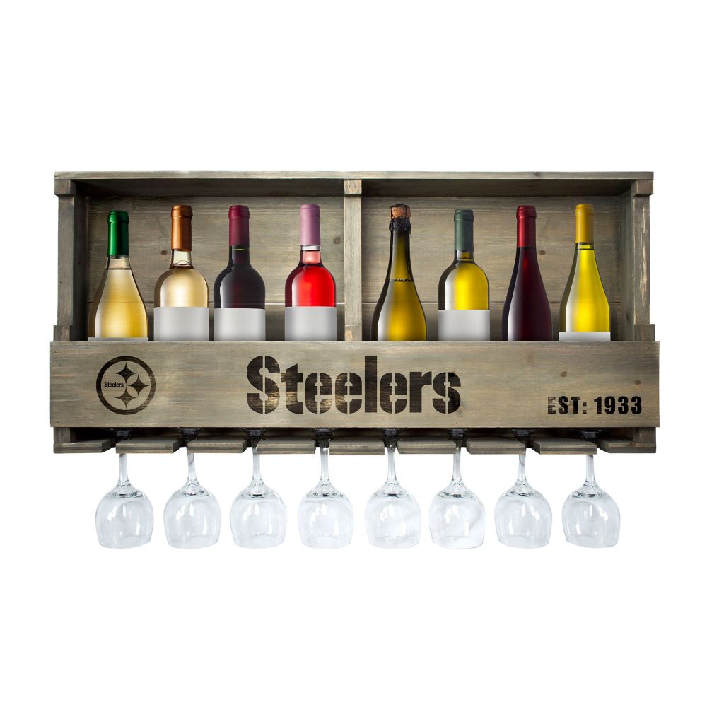 Pittsburgh Steelers Reclaimed Bar Shelf