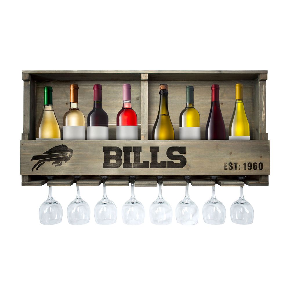 Buffalo Bills Reclaimed Wood Bar Shelf