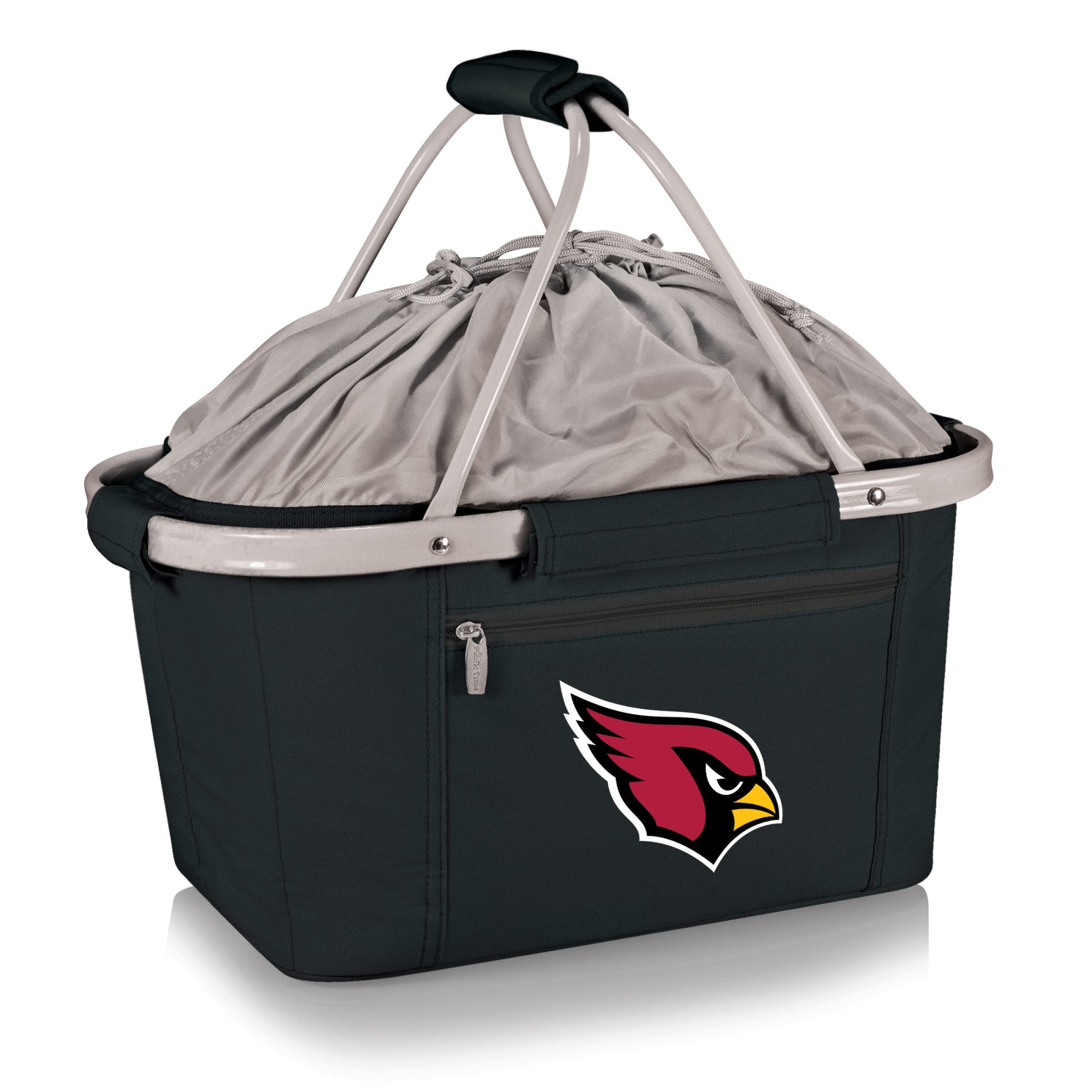 Picnic Time - Arizona cardinals - metro basket collapsible cooler tote, (black)