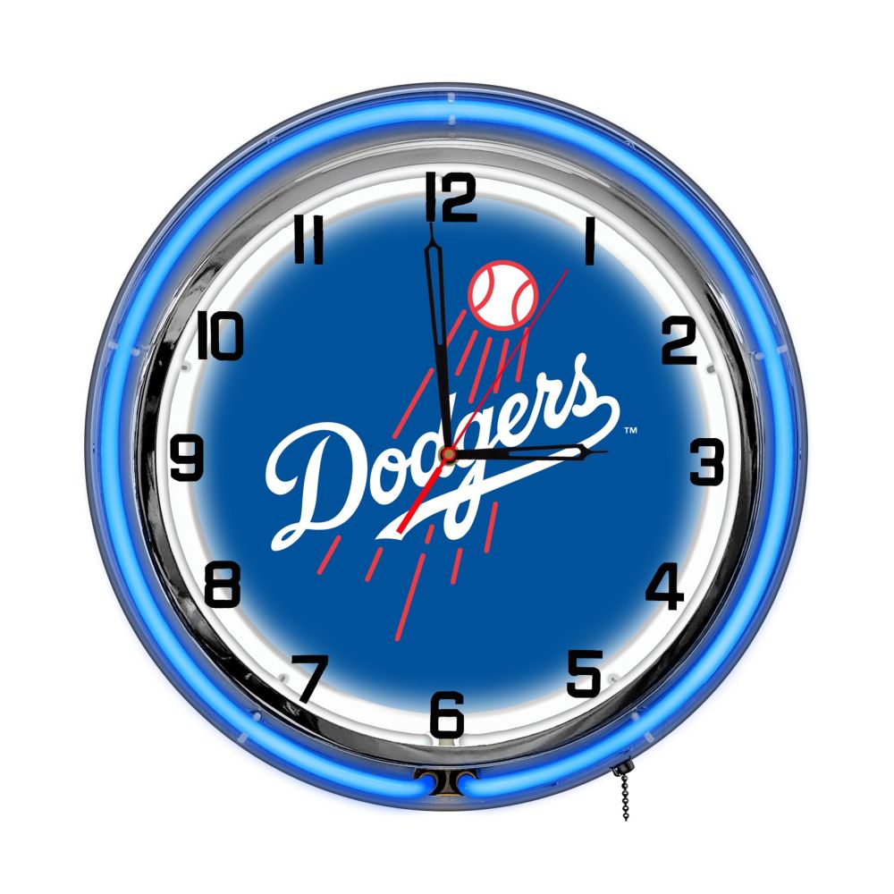 Los Angeles Dodgers 18in Neon Clock