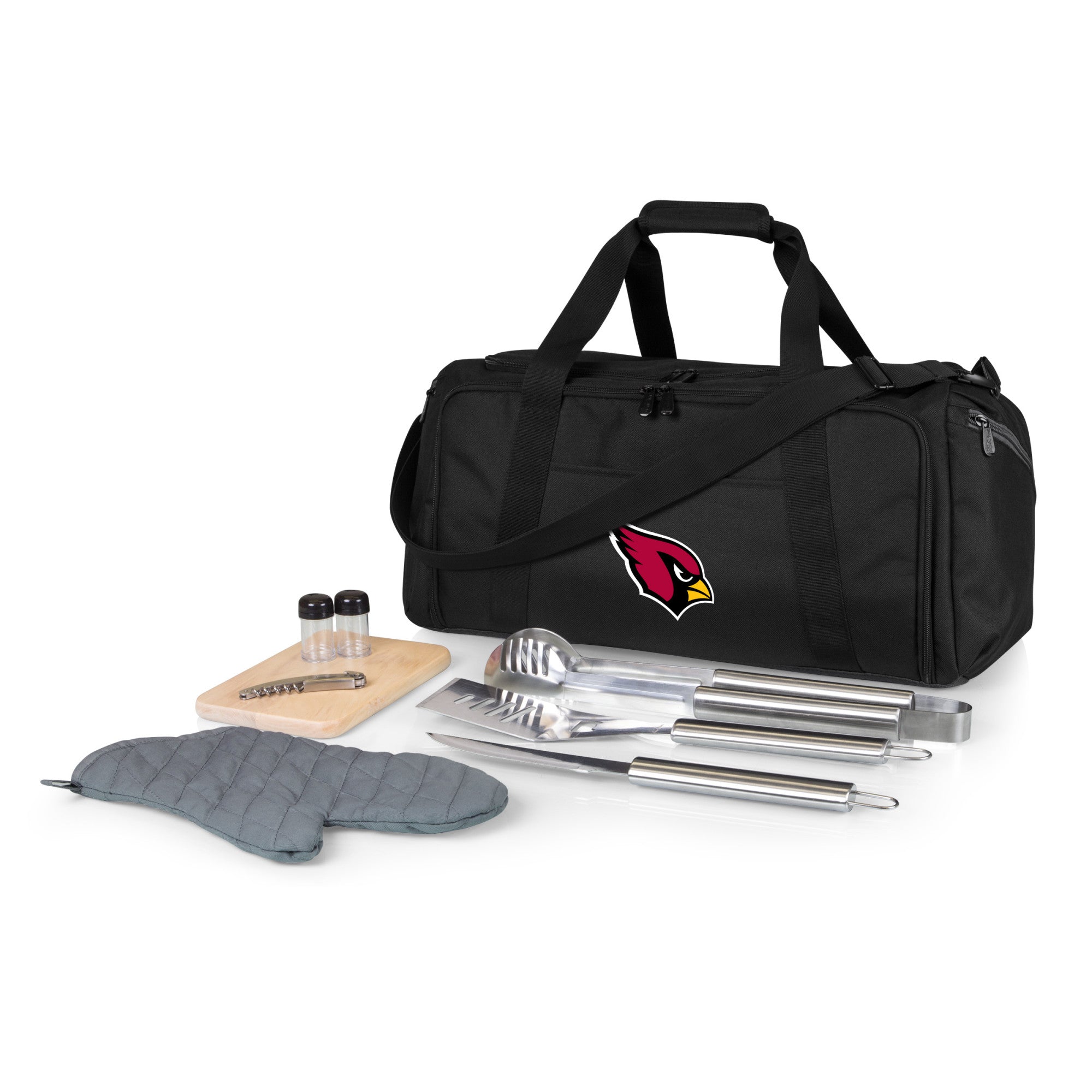 Arizona Cardinals - BBQ Kit Grill Set & Cooler, (Black)