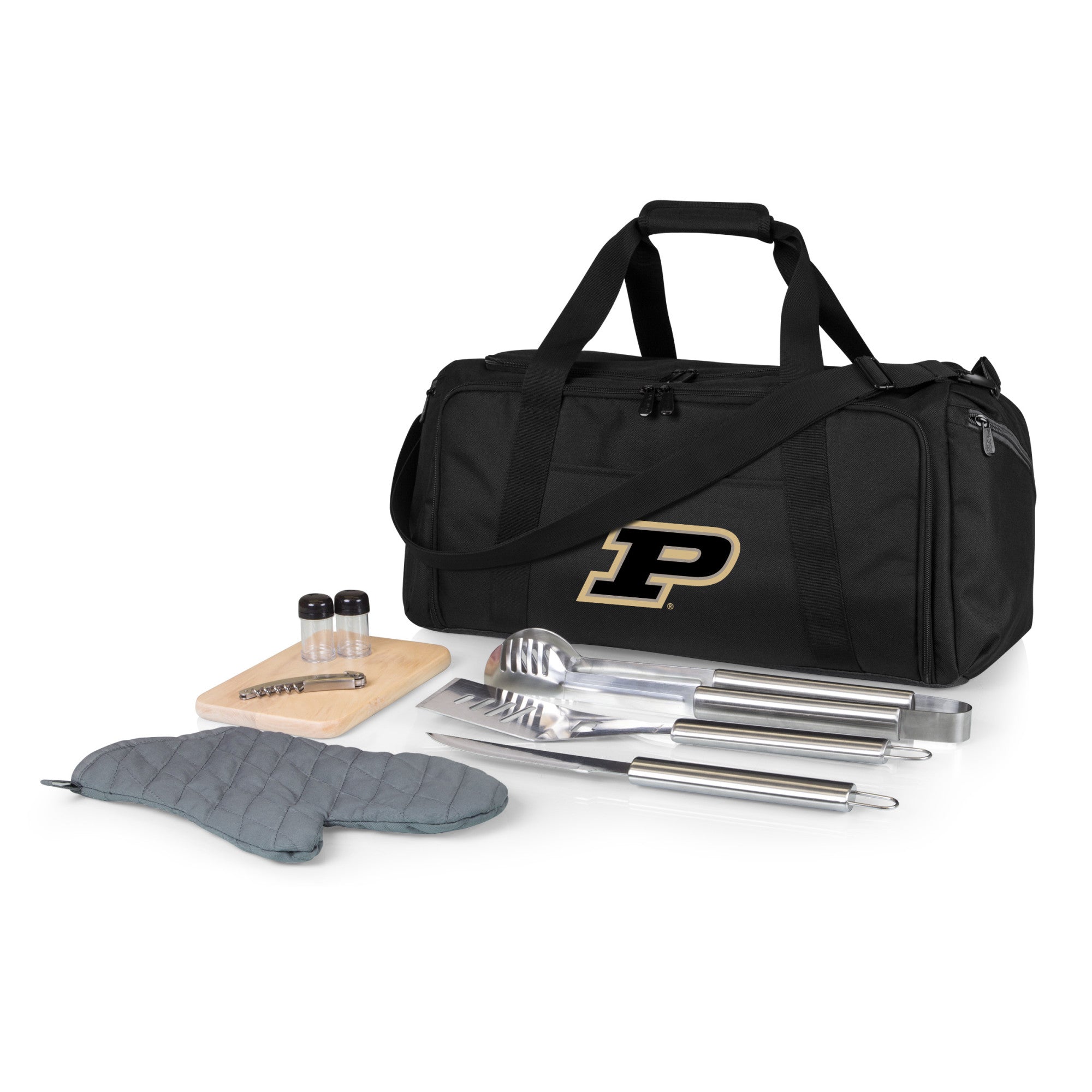 Purdue Boilermakers - BBQ Kit Grill Set & Cooler, (Black)