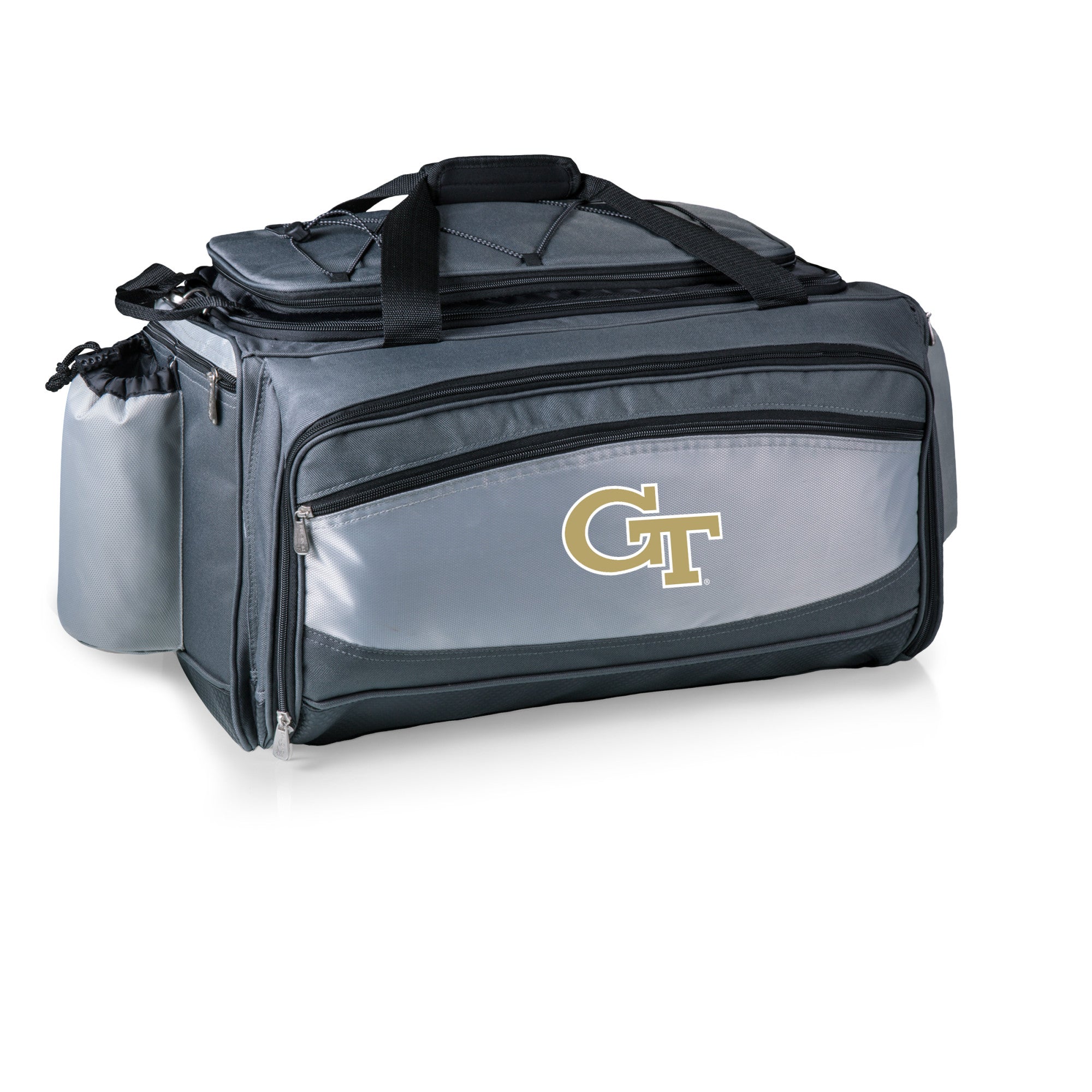 Georgia Tech Yellow Jackets - Vulcan Portable Propane Grill & Cooler Tote, (Black with Gray Accents)