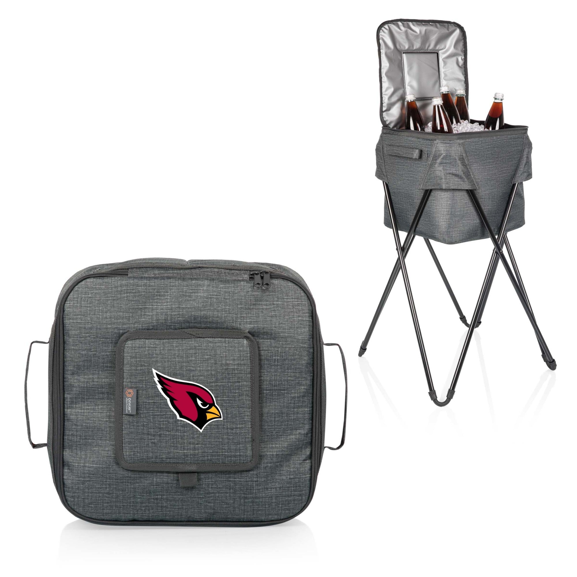 Picnic Time - Arizona cardinals - camping party cooler with stand, (heathered gray)