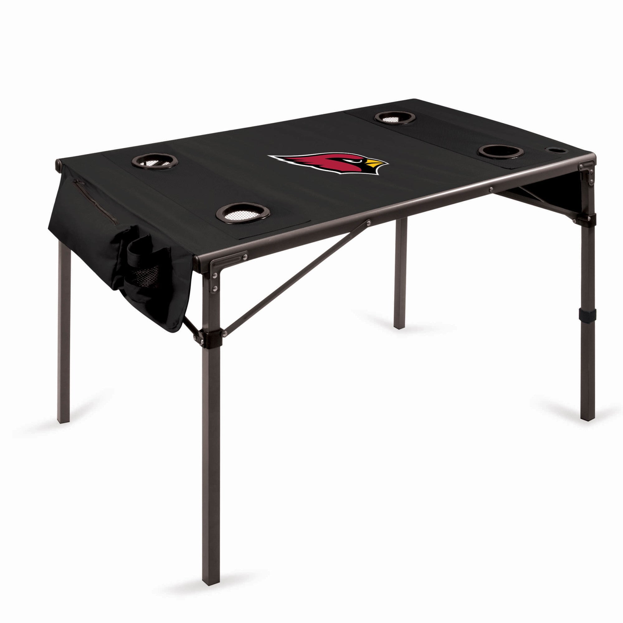 Arizona Cardinals - Travel Table Portable Folding Table, (Black)