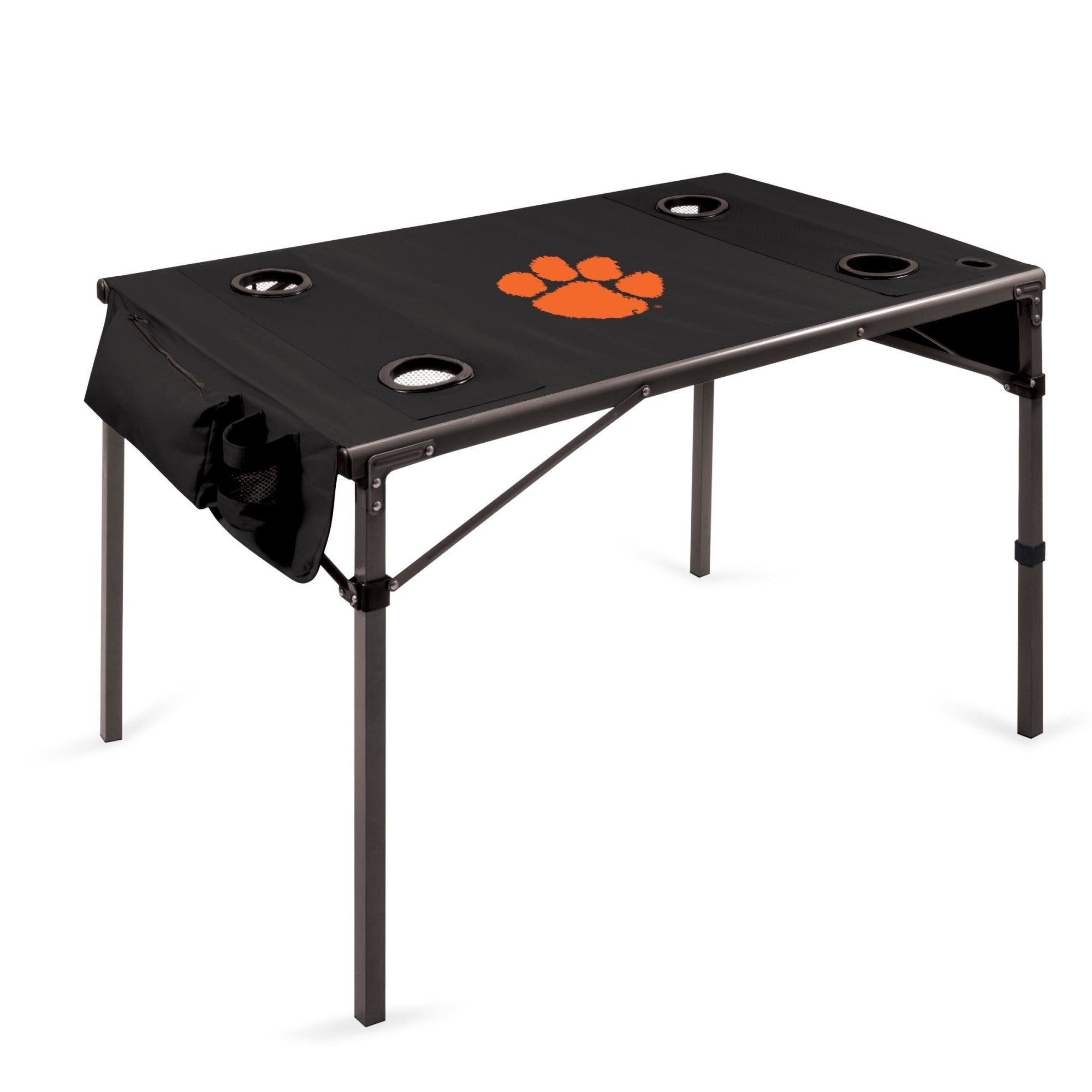 Clemson Tigers - Travel Table Portable Folding Table, (Black)