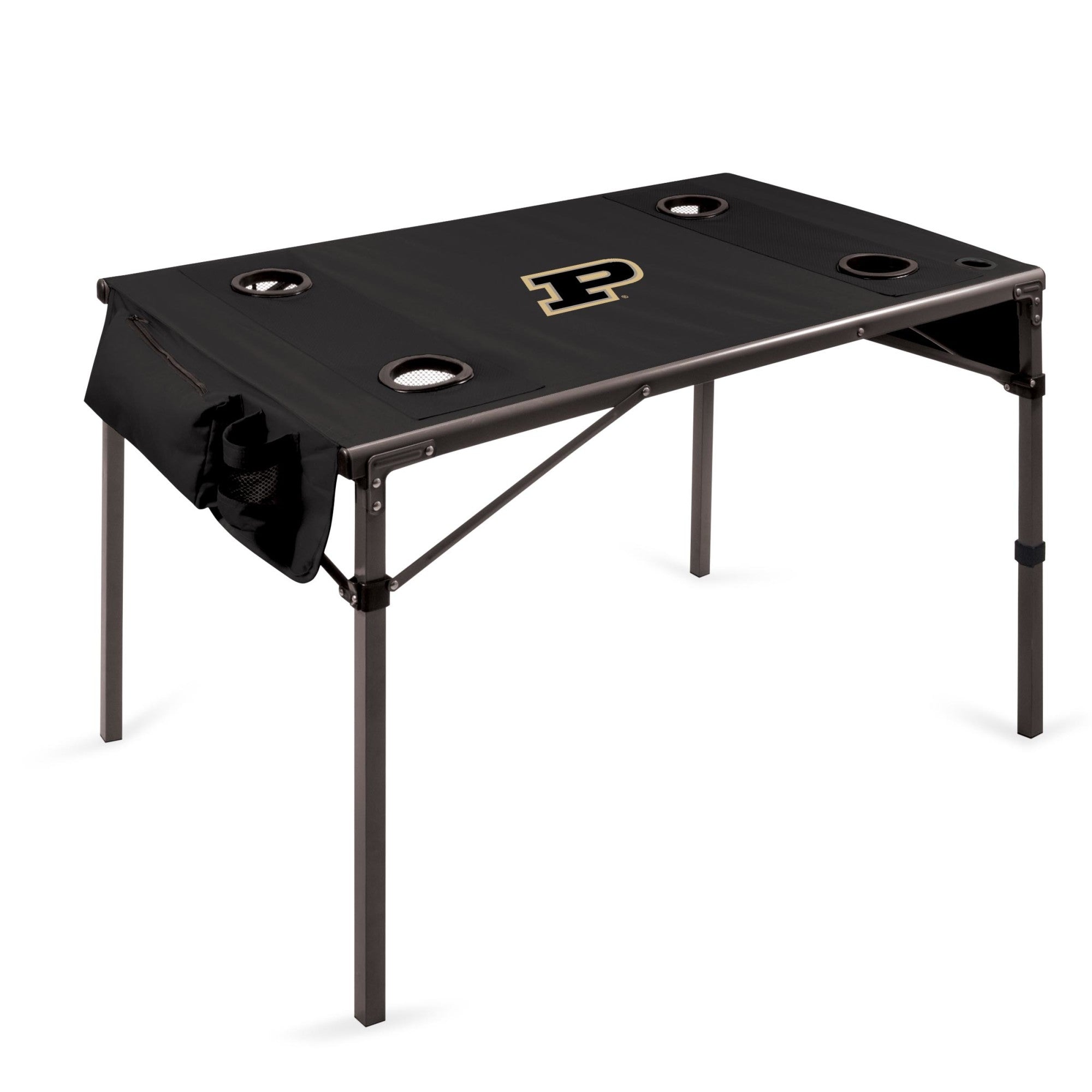 Purdue Boilermakers - Travel Table Portable Folding Table, (Black)