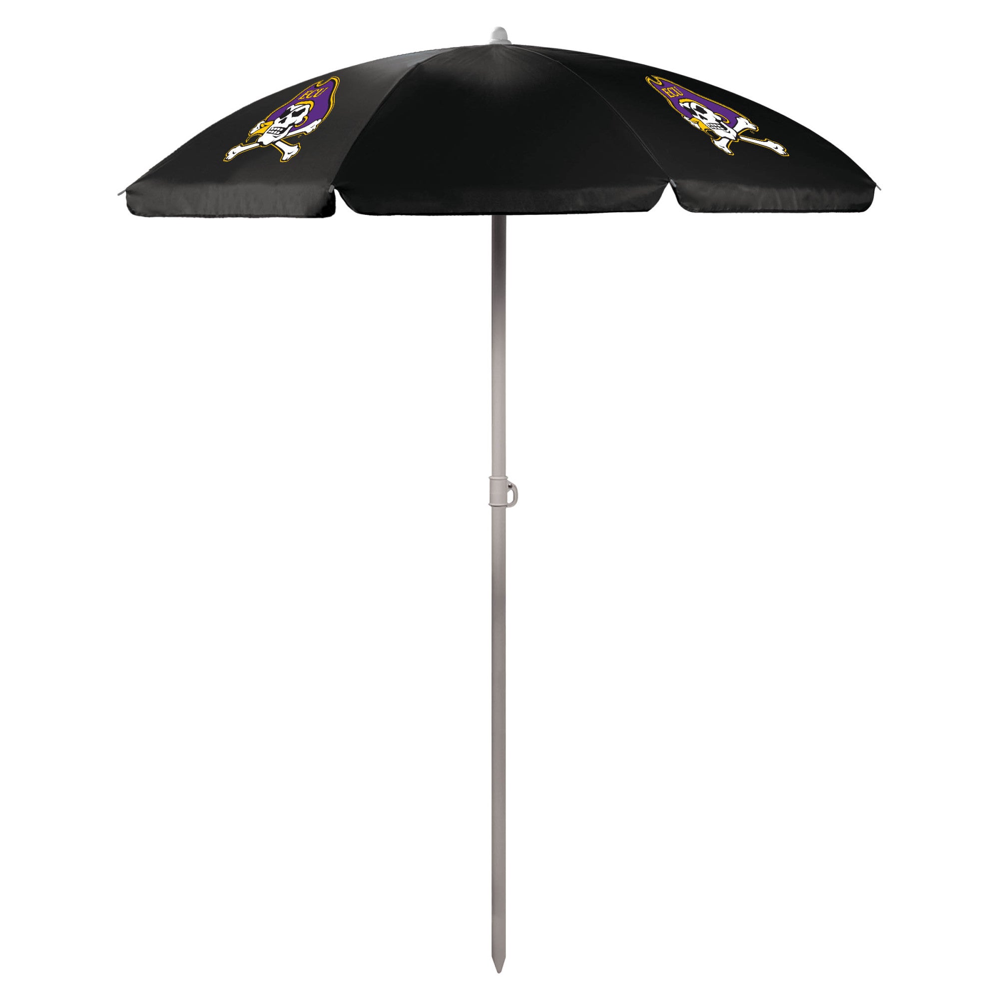 East Carolina Pirates - 5.5 Ft. Portable Beach Umbrella, (Black)