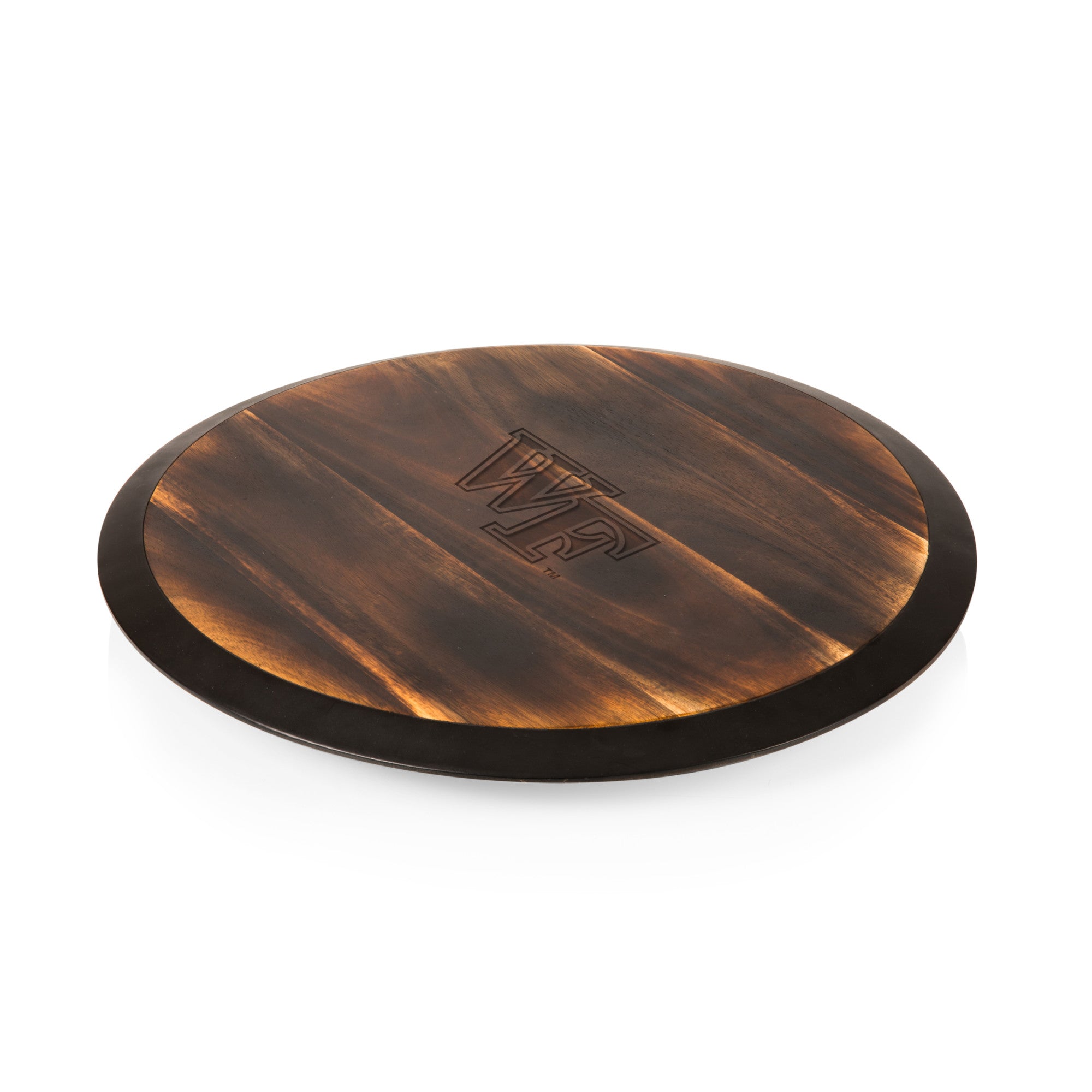 Wake Forest Demon Deacons - Lazy Susan Serving Tray, (Fire Acacia Wood)