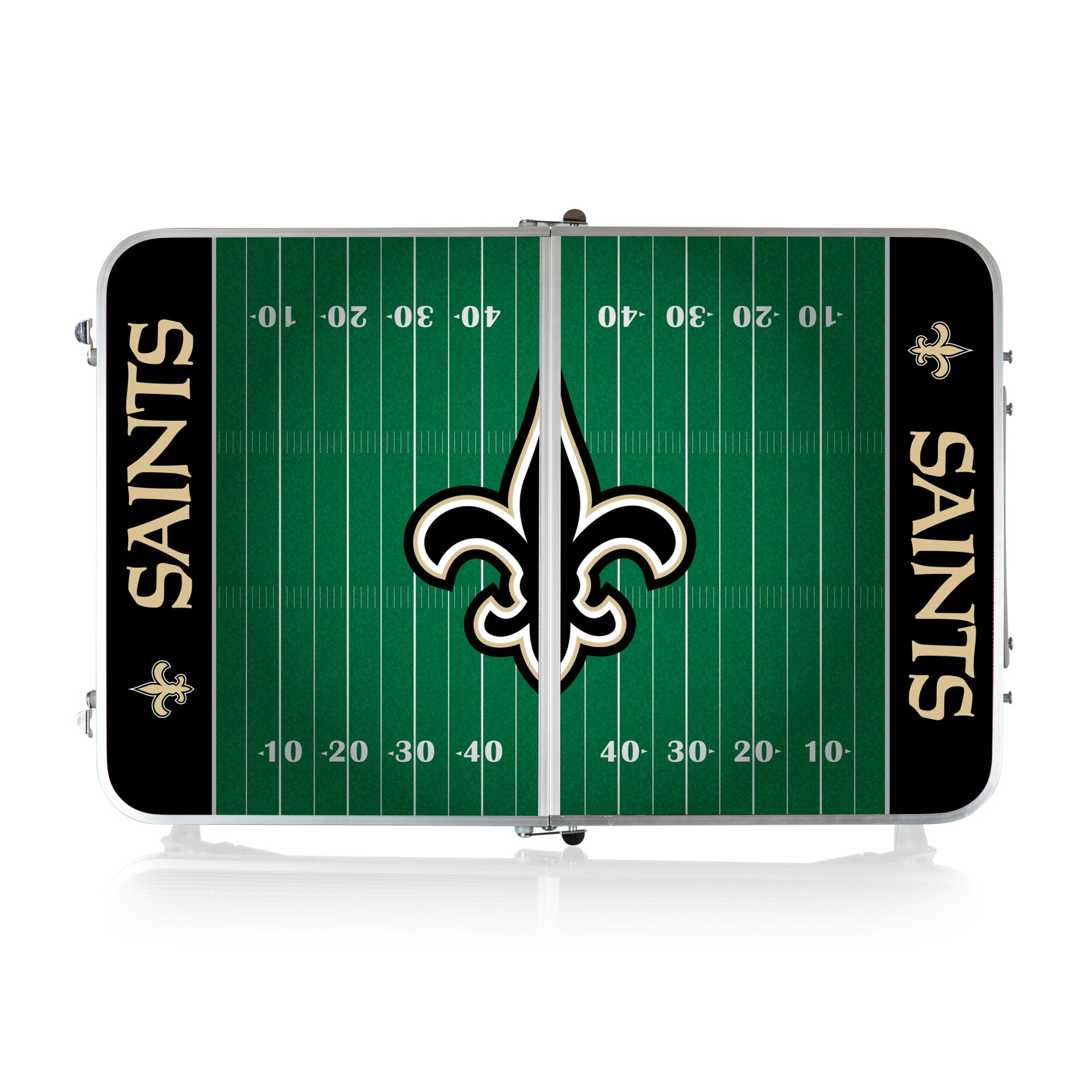 New Orleans Saints - Concert Table Mini Portable Table, (Charcoal Wood Grain)