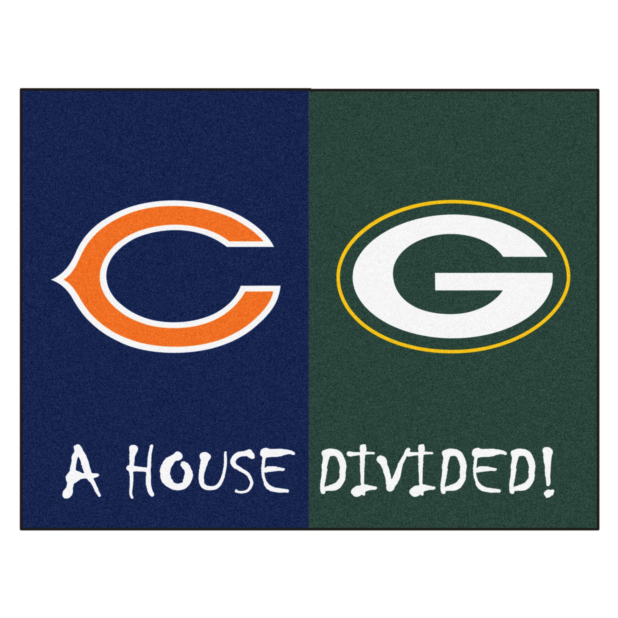 NFL House Divided - Bears / Packers House Divided Mat