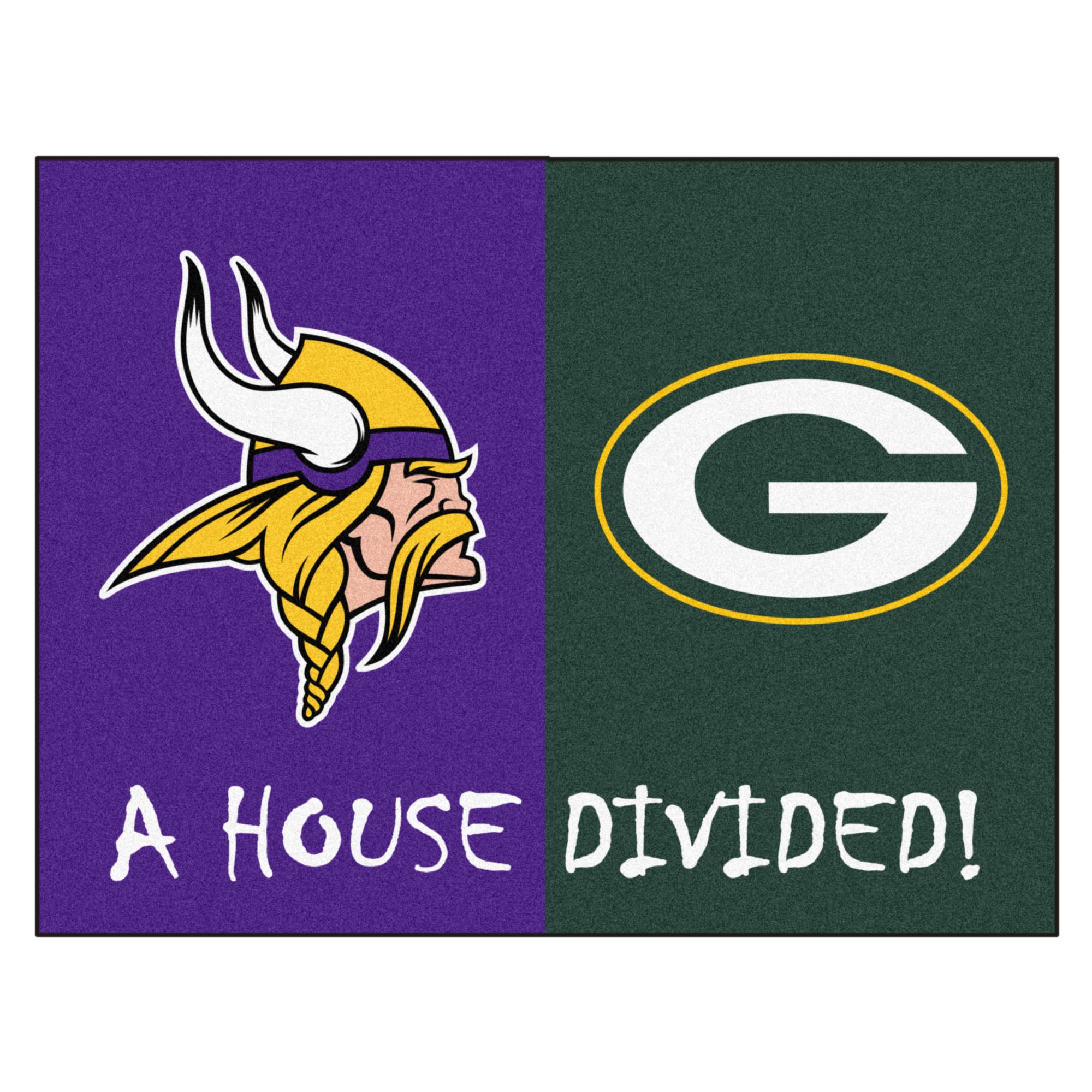 NFL House Divided - Vikings / Packers House Divided Mat