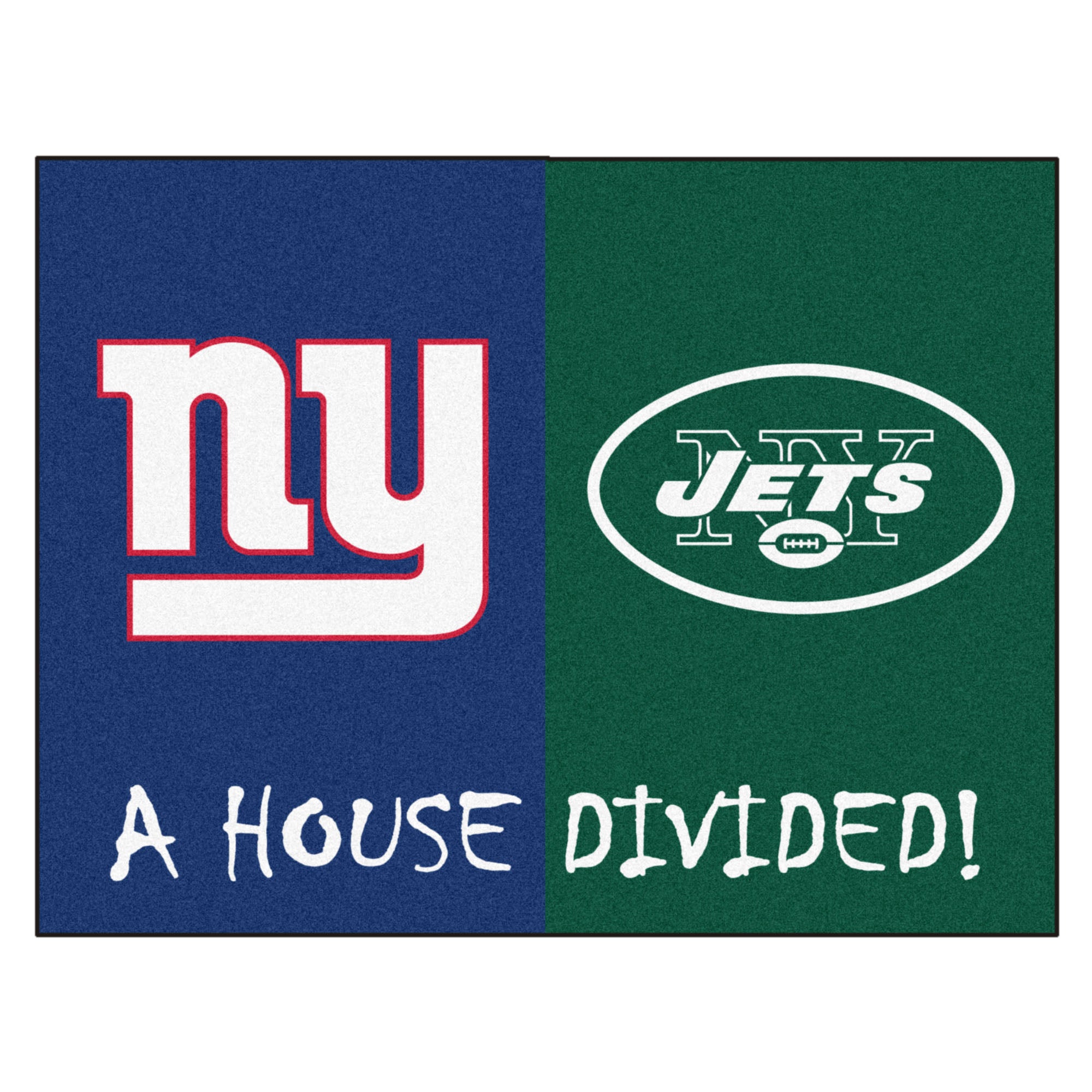 NFL House Divided - Giants / Jets House Divided Mat