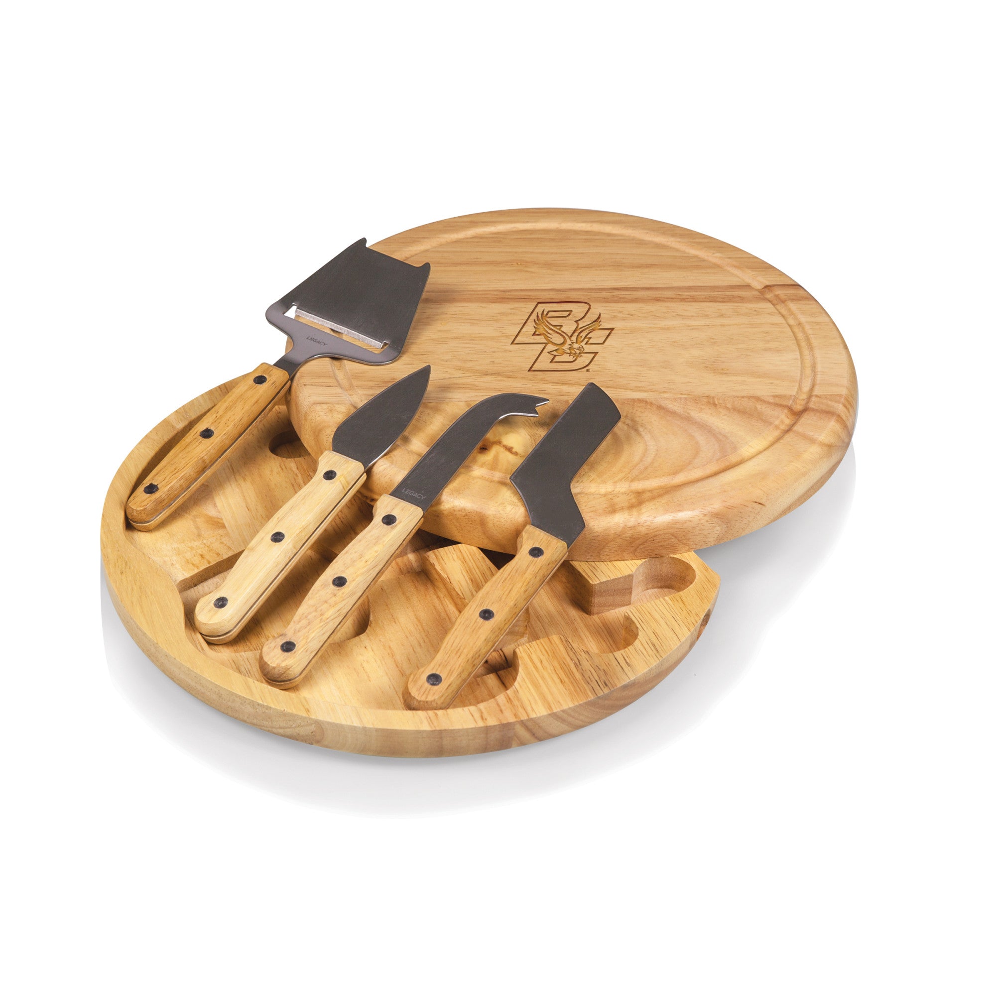 Boston College Eagles - Circo Cheese Cutting Board & Tools Set, (Rubberwood)