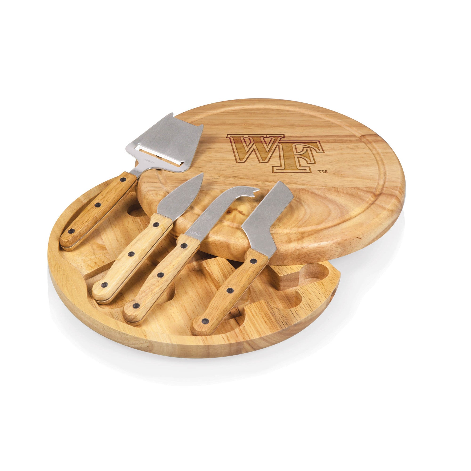 Wake Forest Demon Deacons - Circo Cheese Cutting Board & Tools Set, (Rubberwood)