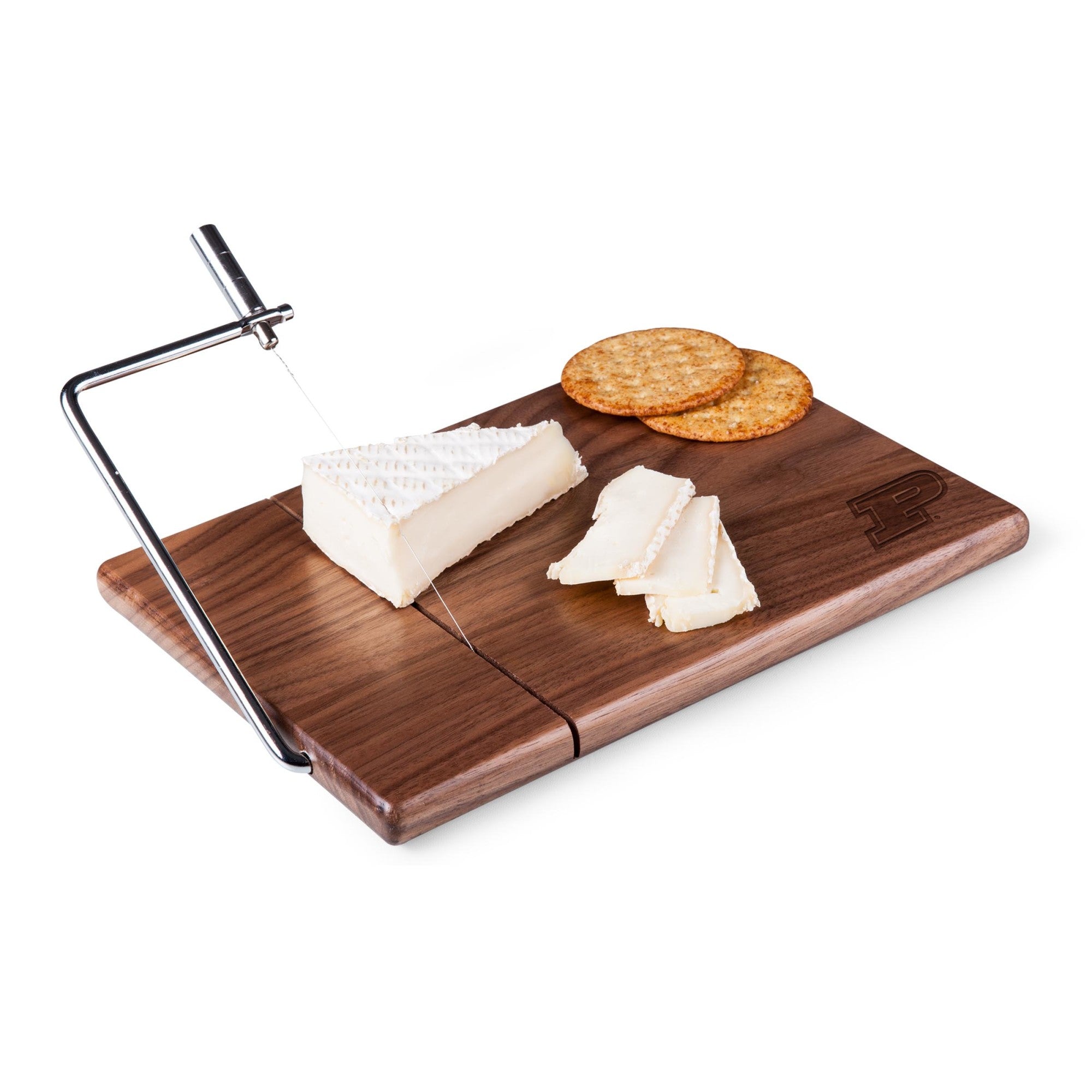 Purdue Boilermakers - Meridian Black Walnut Cutting Board & Cheese Slicer, (Black Walnut)