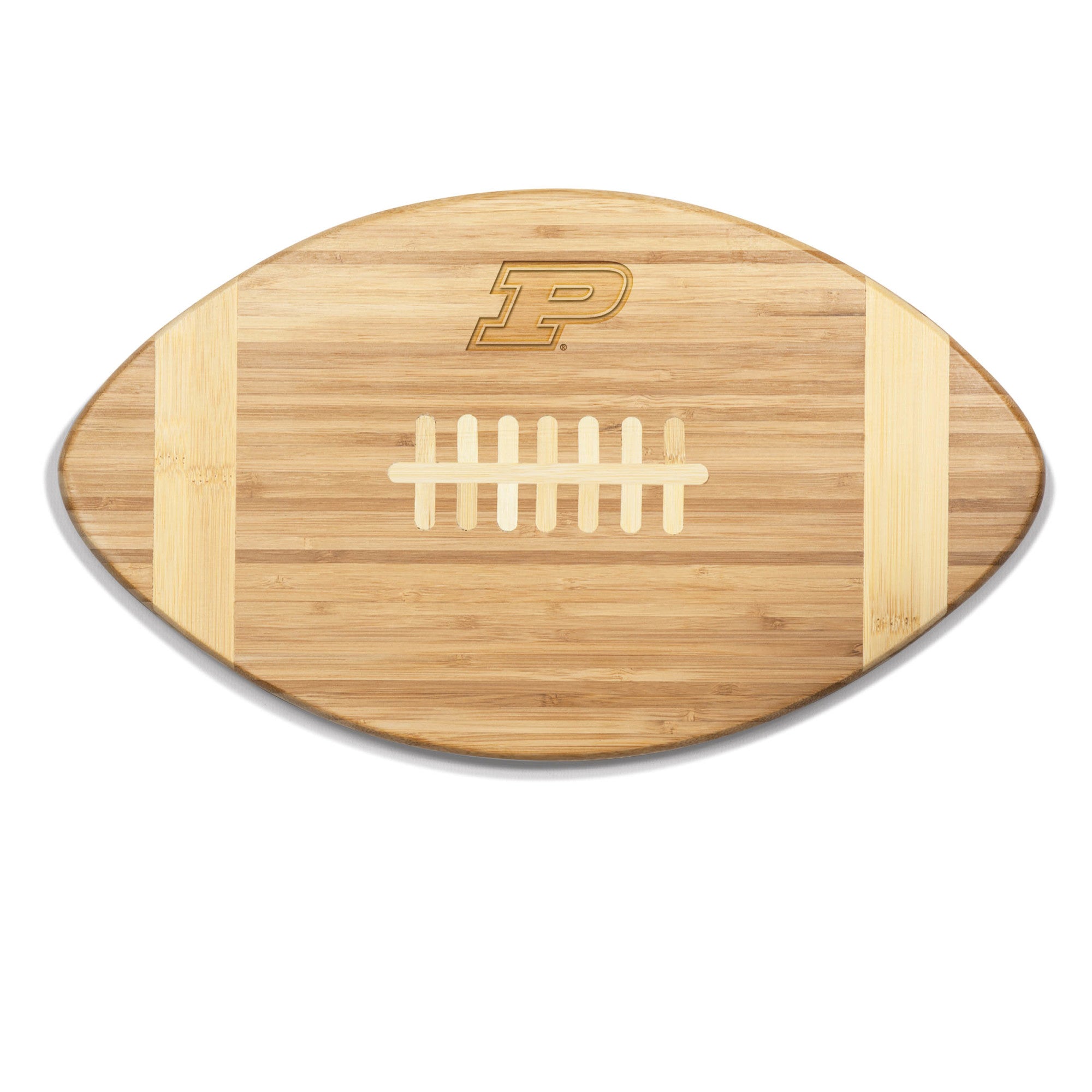 Purdue Boilermakers - Touchdown! Football Cutting Board & Serving Tray, (Bamboo)