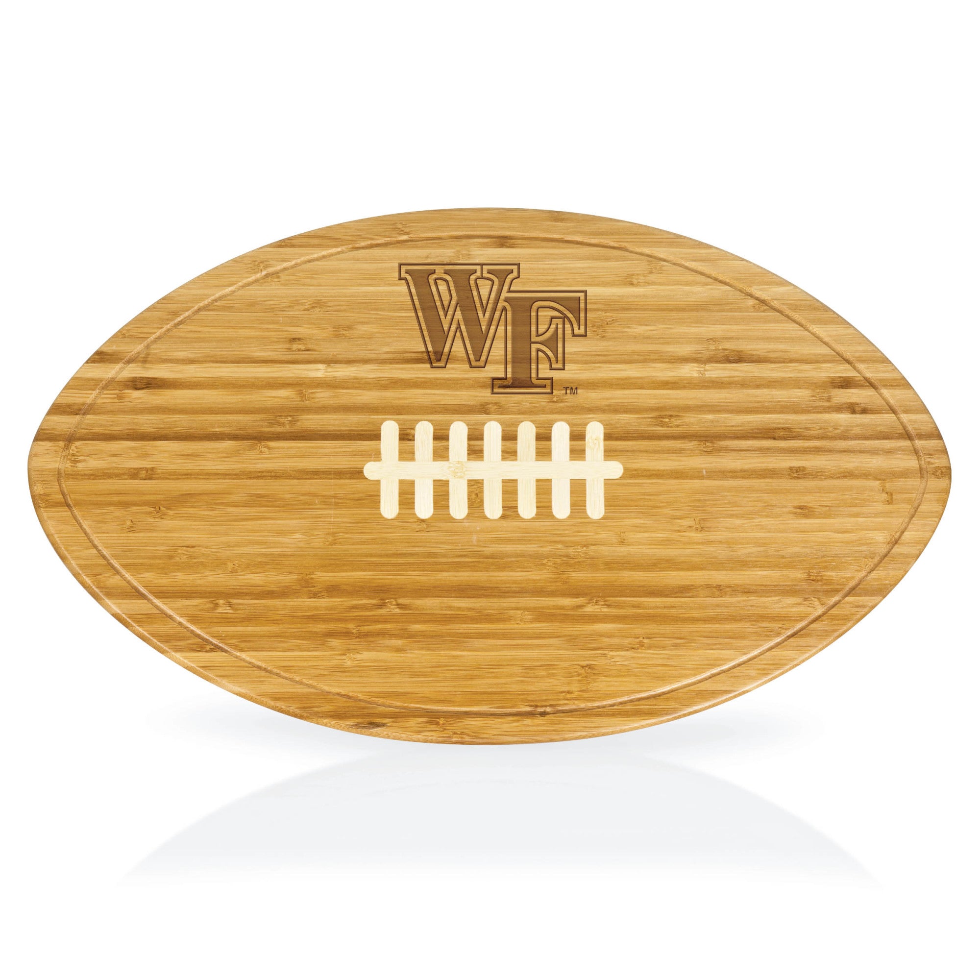 Wake Forest Demon Deacons - Kickoff Football Cutting Board & Serving Tray, (Bamboo)