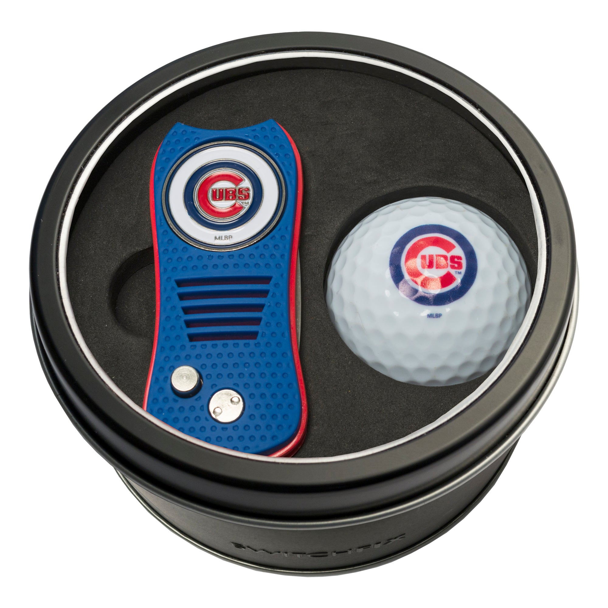 Chicago Cubs Switchblade Divot Tool + Golf Ball Tin Gift Set