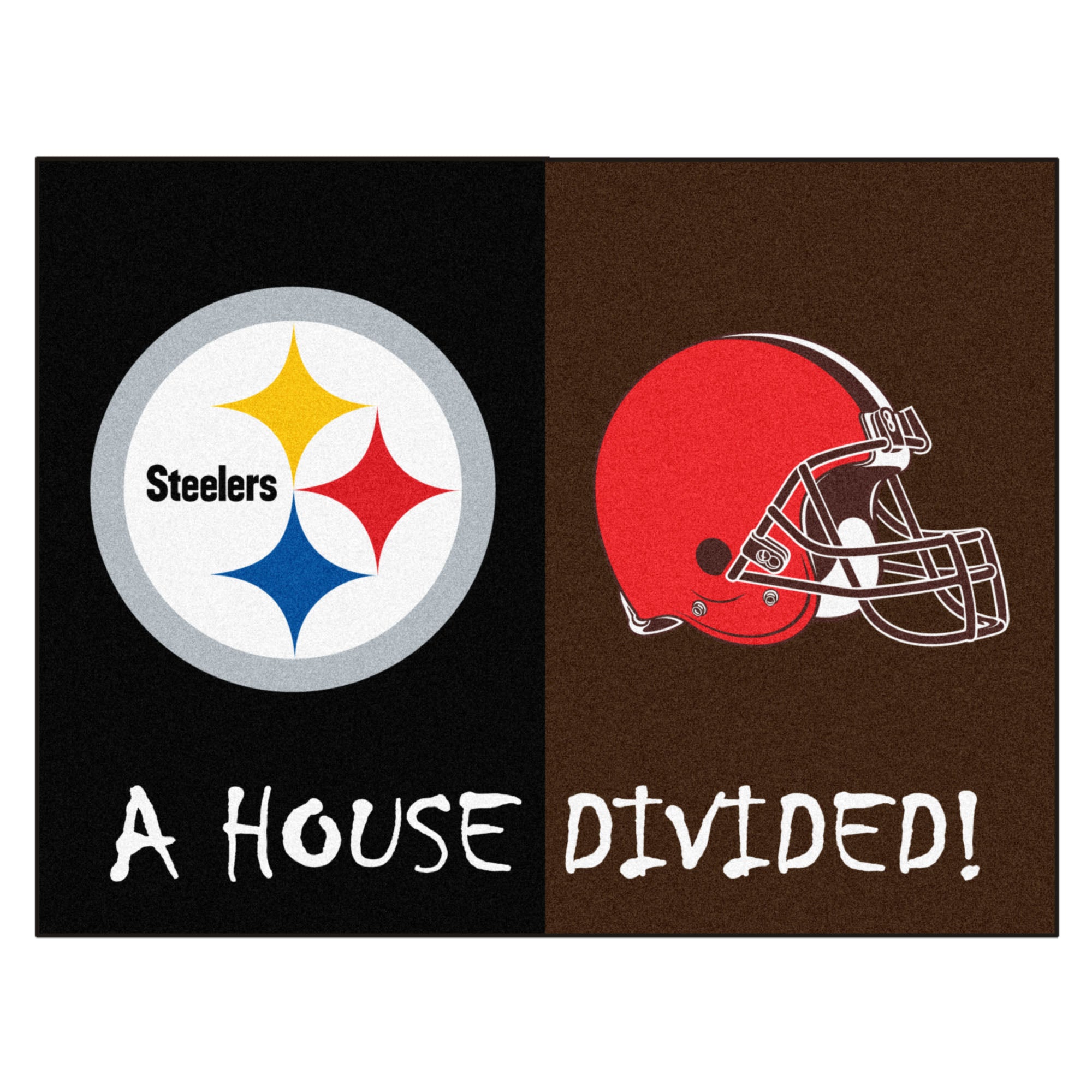 NFL House Divided - Steelers / Browns House Divided Mat