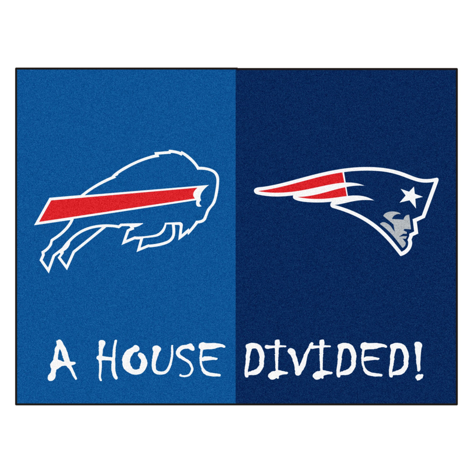 NFL House Divided - Patriots / Bills House Divided Mat