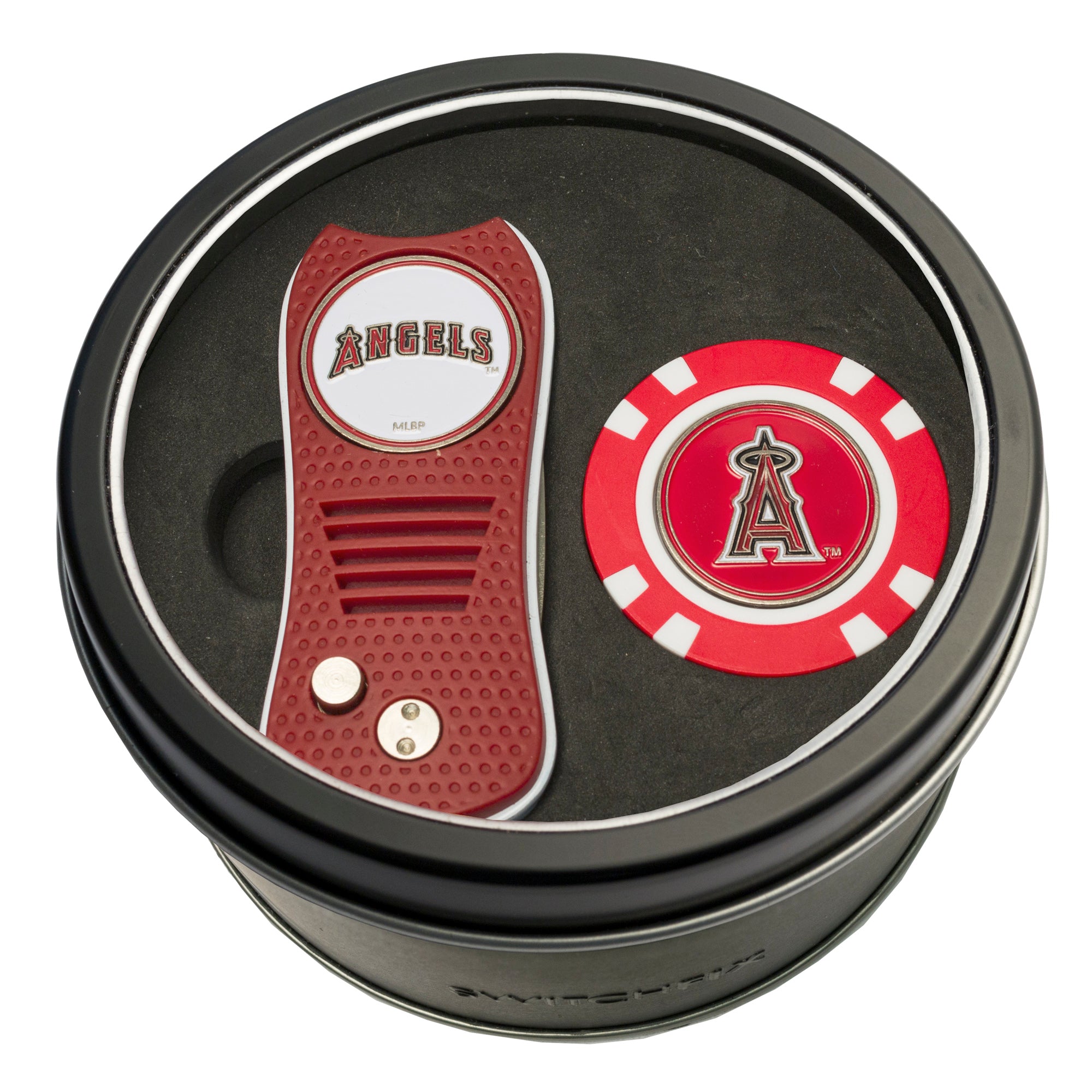 Los Angeles Angels Switchblade Divot Tool + Golf Chip Tin Gift Set