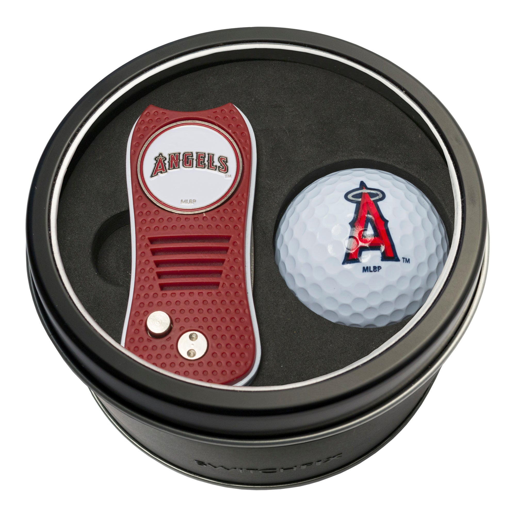 Los Angeles Angels Switchblade Divot Tool + Golf Ball Tin Gift Set