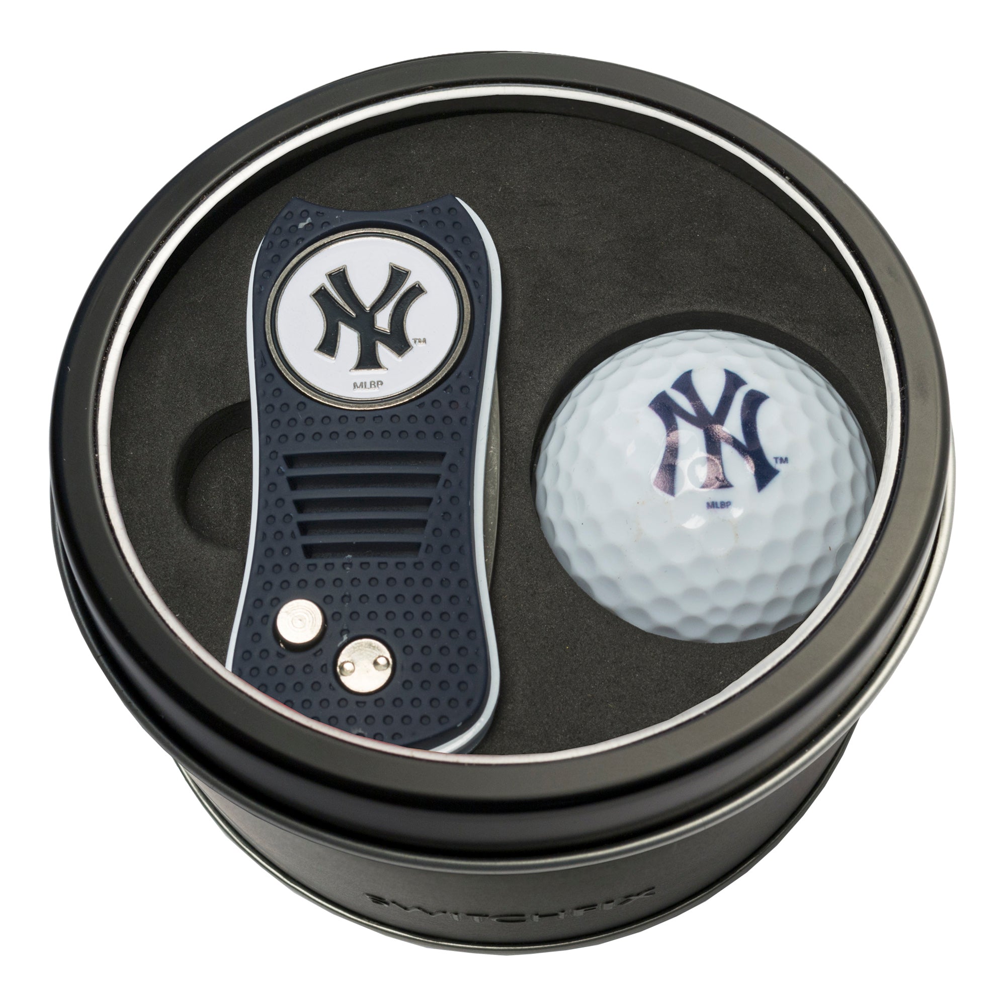 New York Yankees Switchblade Divot Tool + Golf Ball Tin Gift Set