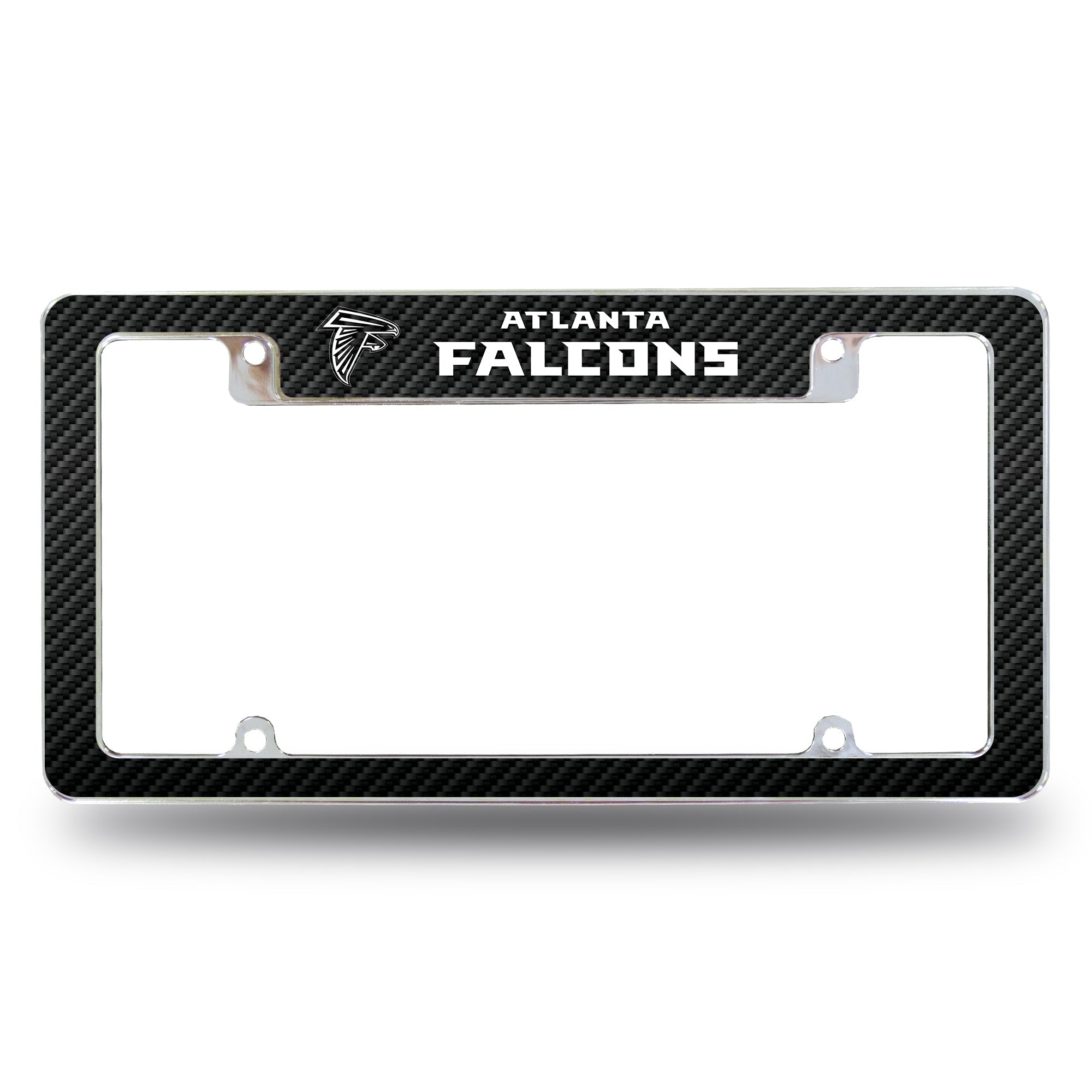 Atlanta Falcons All Over 12 x 6 Chrome Frame - Carbon Fiber Design