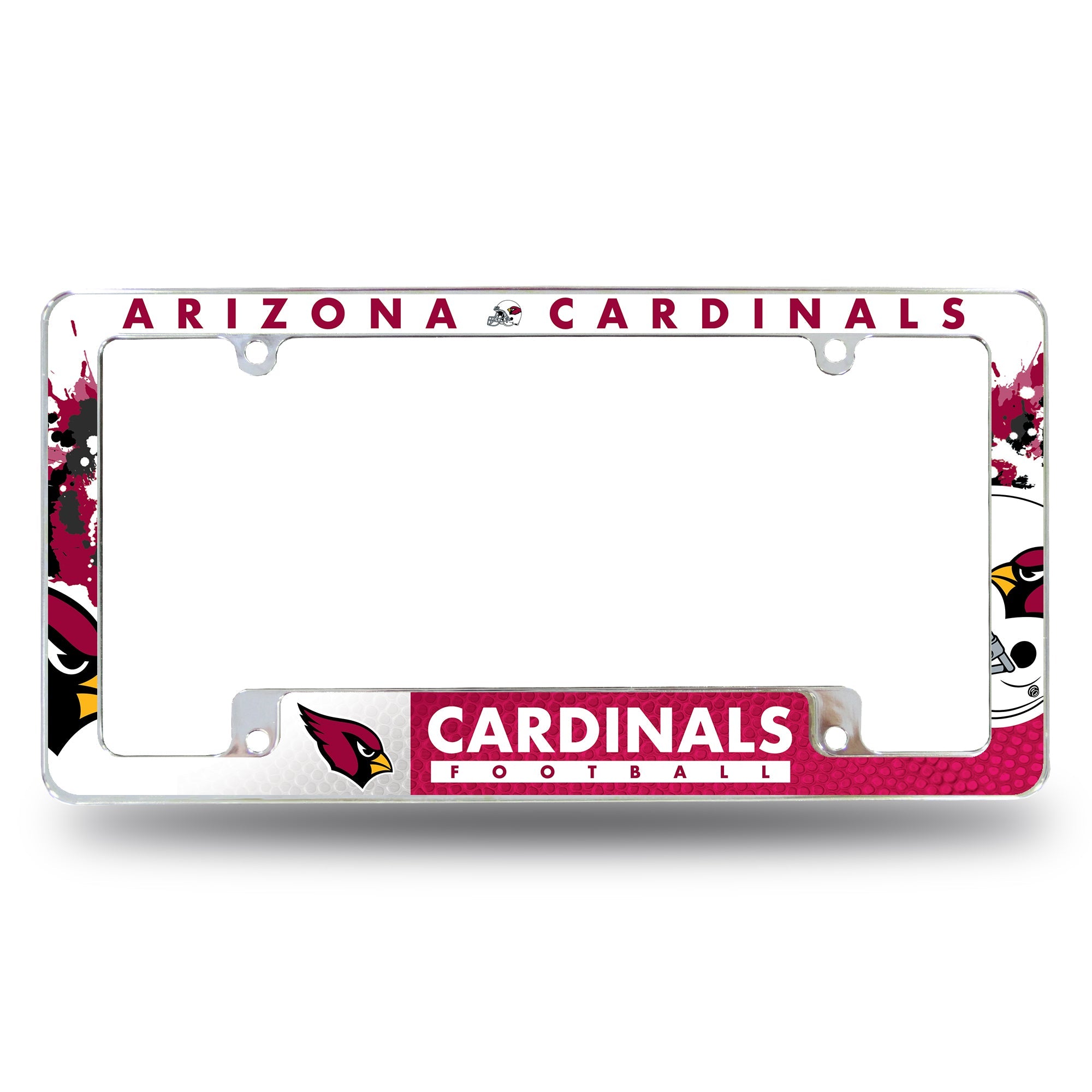 Arizona Cardinals All Over 12 x 6 Chrome Frame