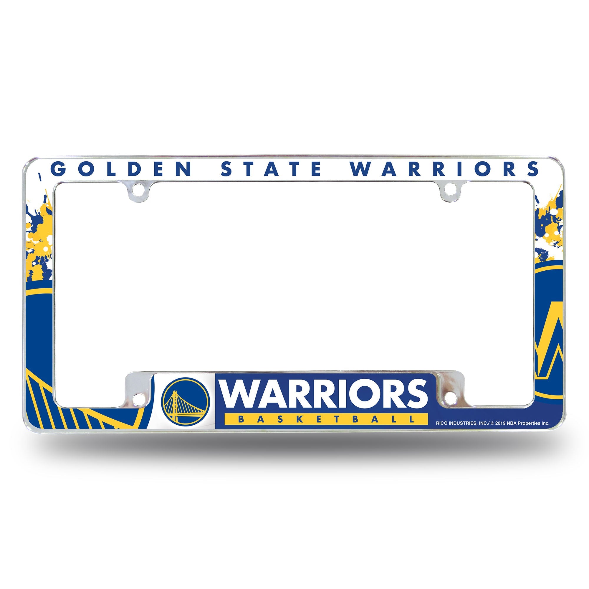 Golden State Warriors All Over 12 x 6 Chrome Frame