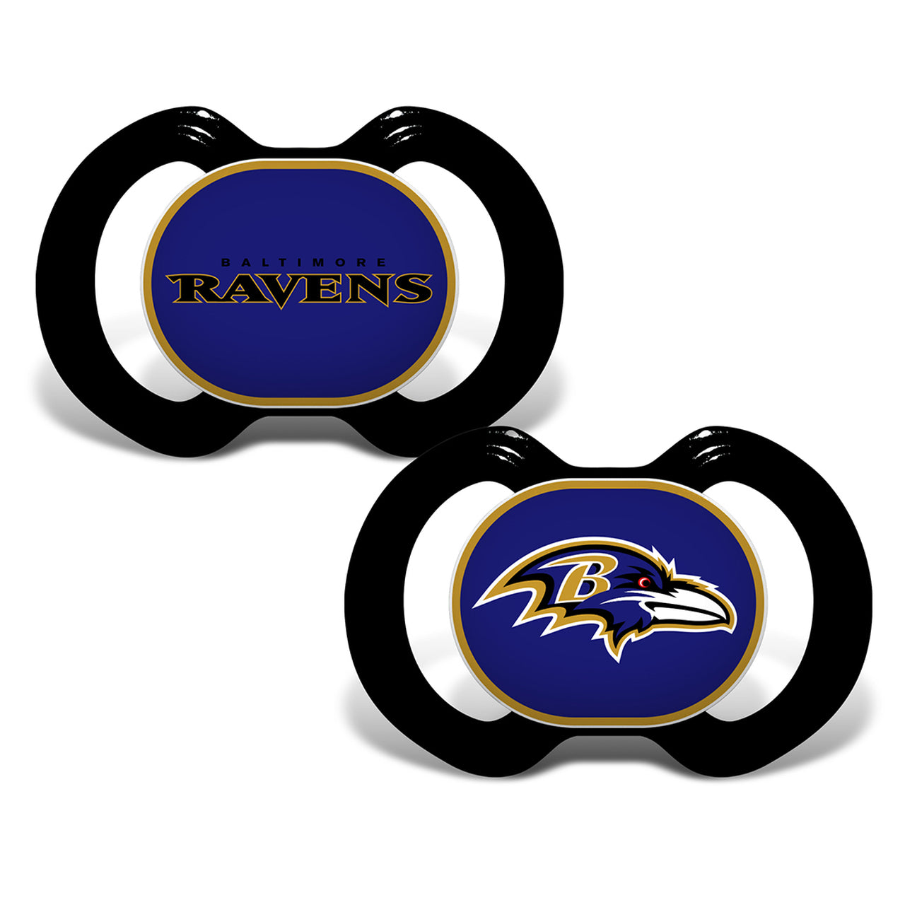 BABY FANATIC NFL BALTIMORE RAVENS 2-PACK PACIFIERS