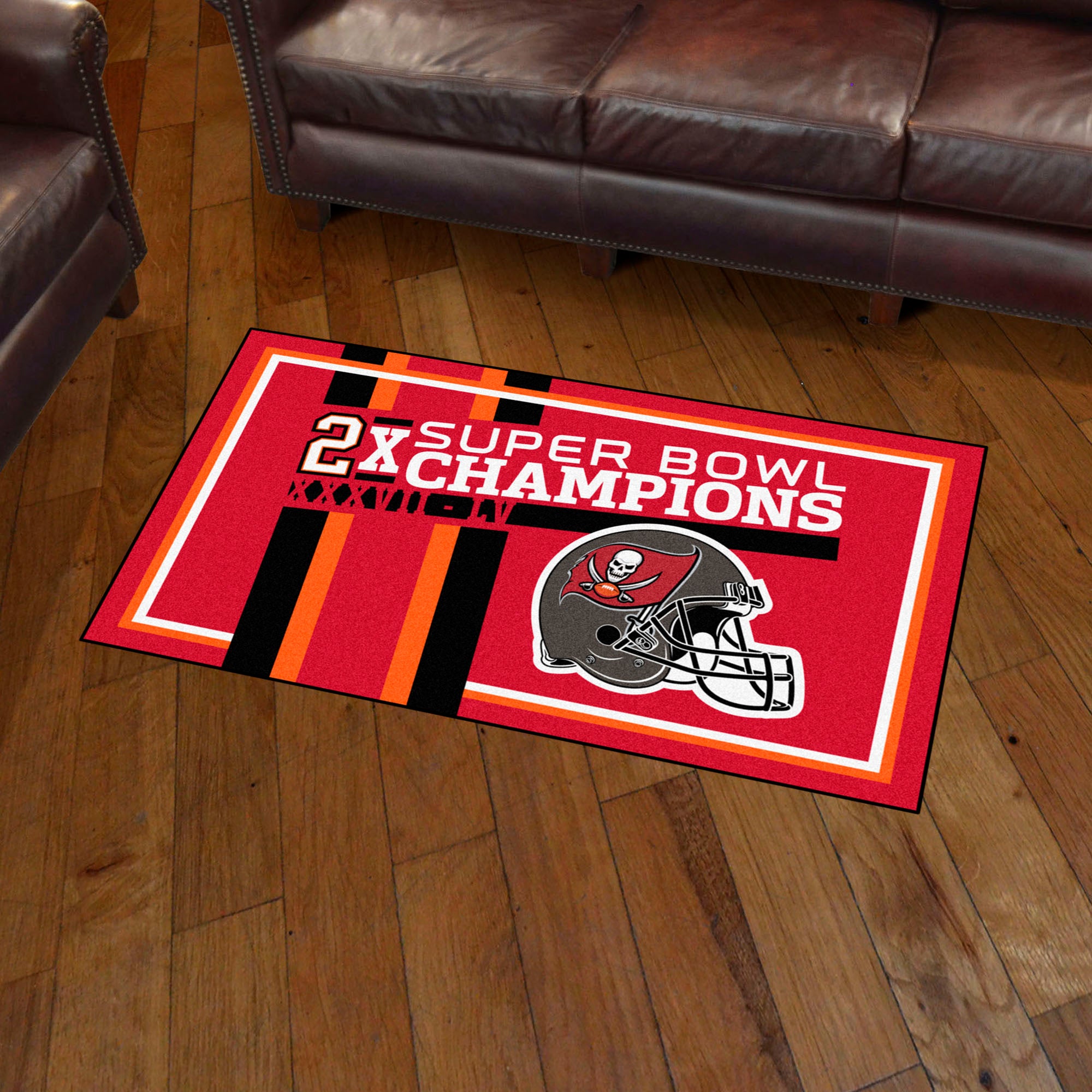 NFL - Tampa Bay Buccaneers Super Bowl LV Champions Dynasty 3x5 Rug