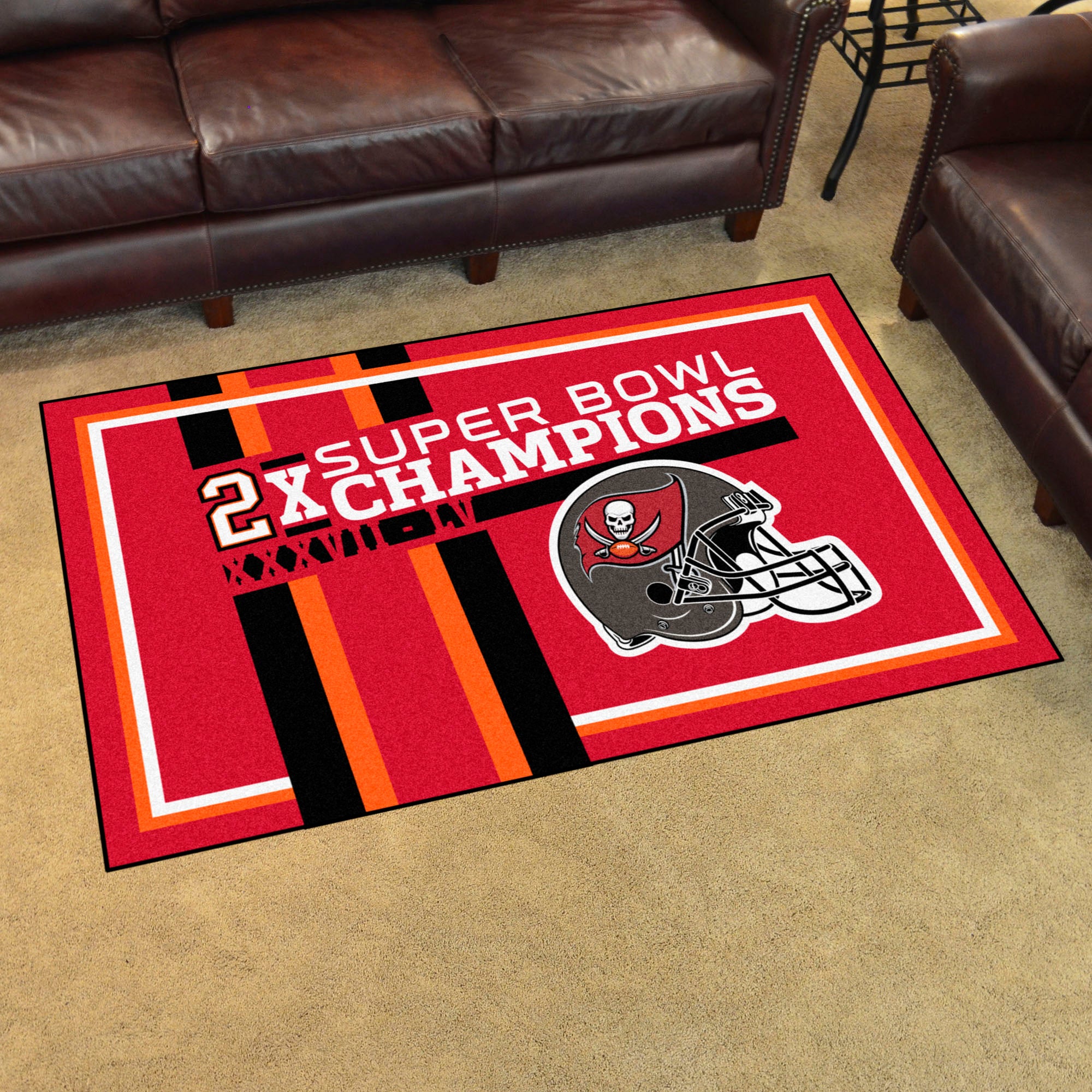 NFL - Tampa Bay Buccaneers Super Bowl LV Champions Dynasty 4x6 Rug