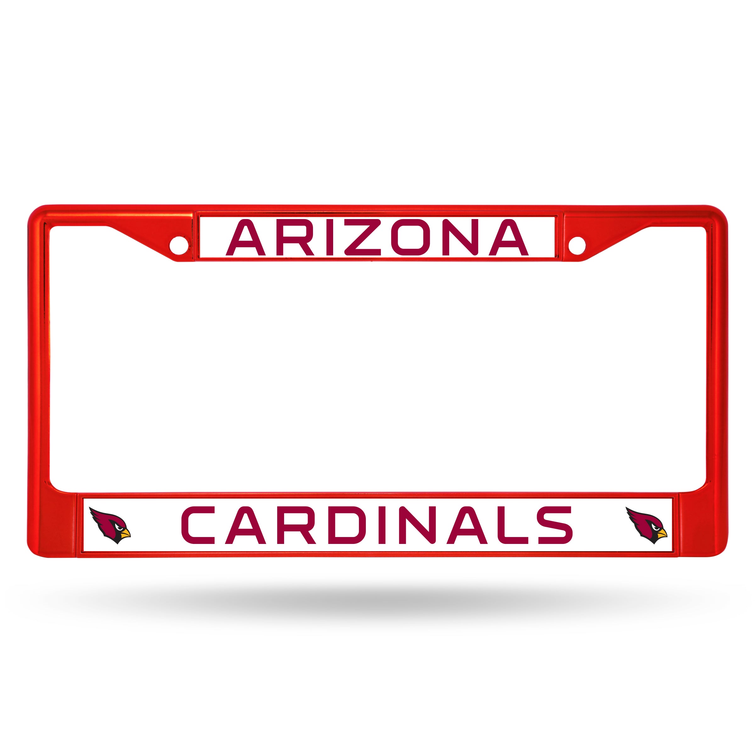 Arizona Cardinals Colored Chrome 12 x 6 Red License Plate Frame