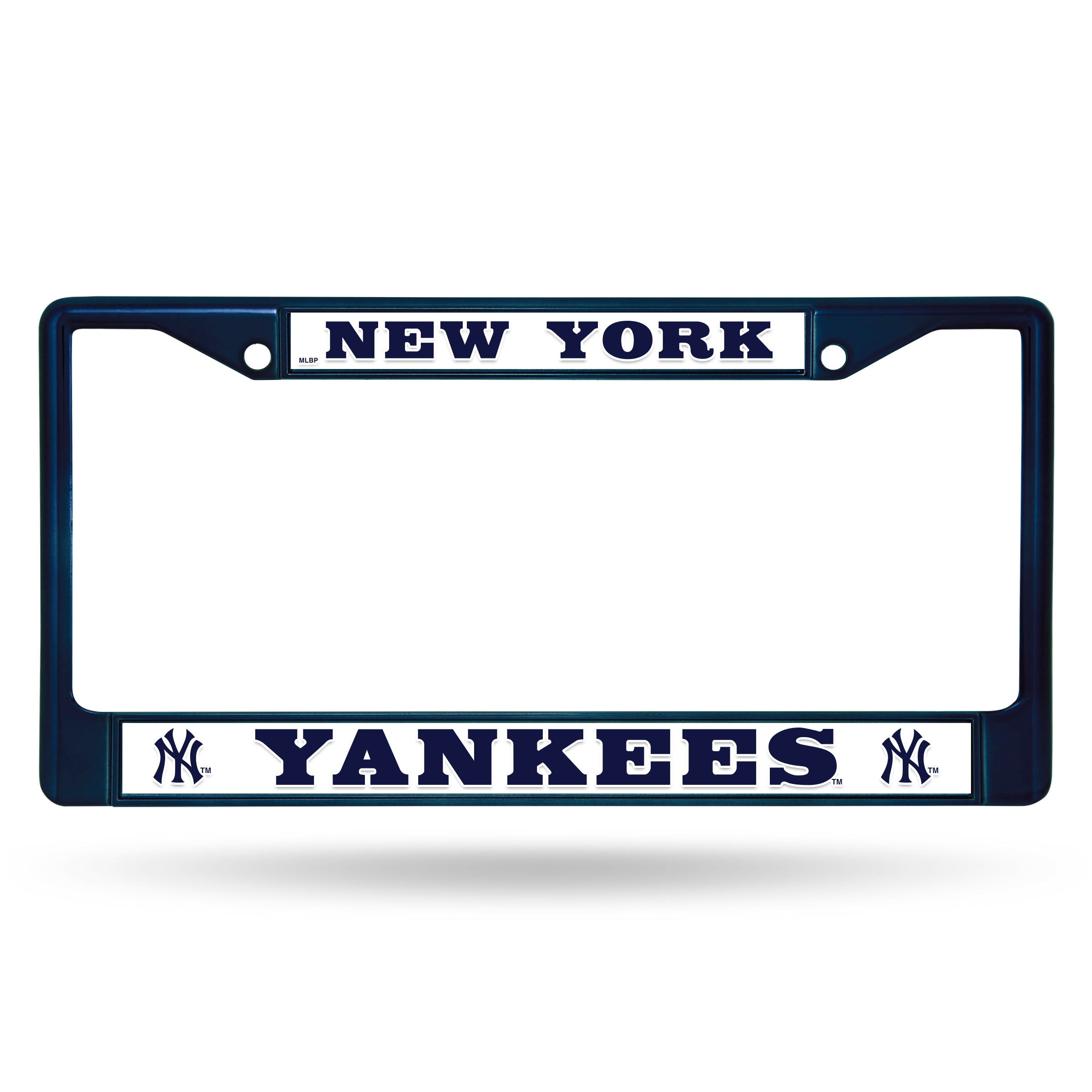 New York Yankees Colored Chrome 12 x 6 Navy License Plate Frame