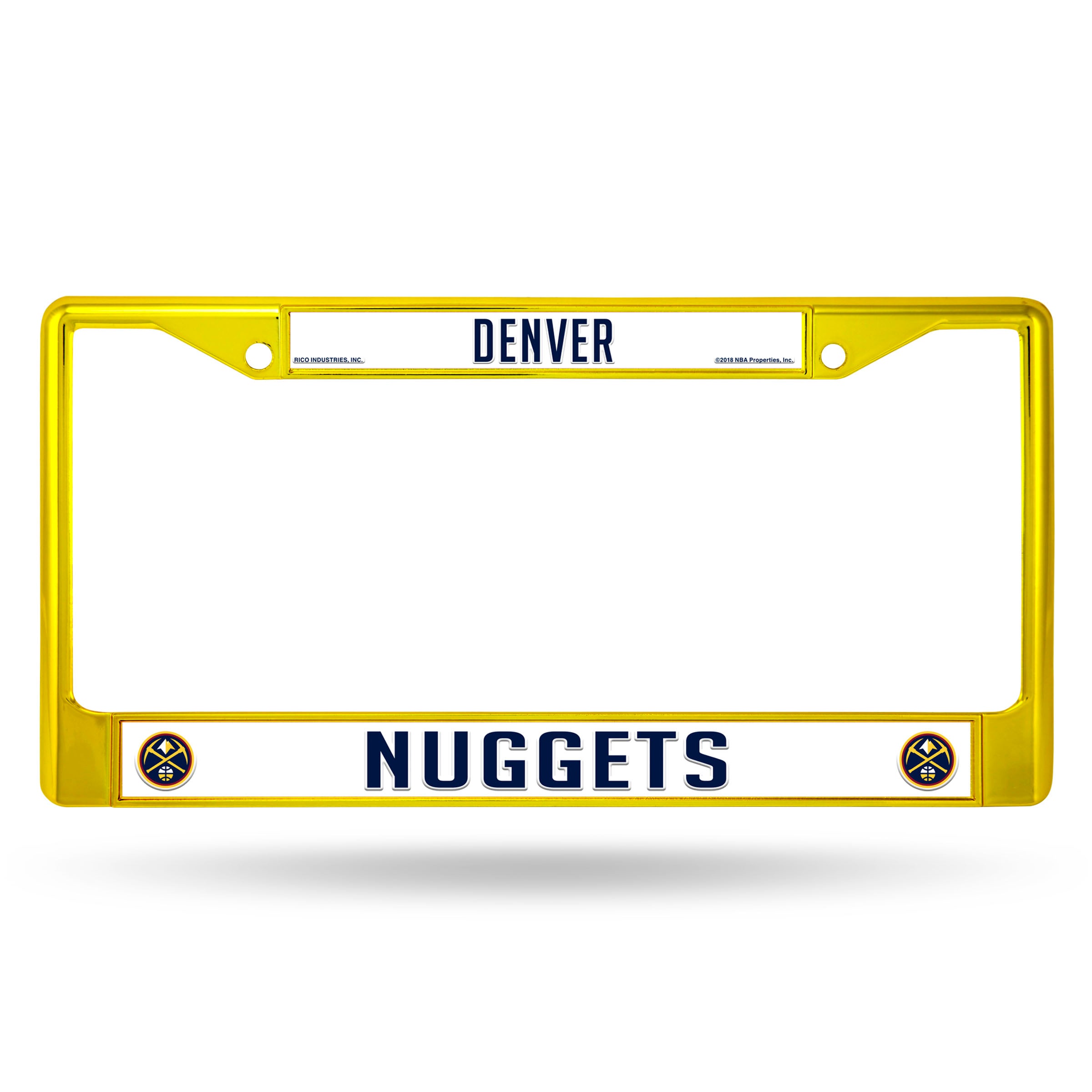 Denver Nuggets Colored Chrome 12 x 6 License Plate Frame