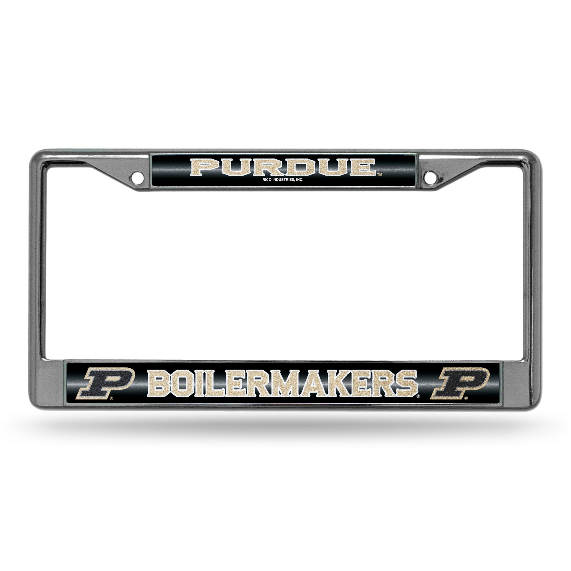 Purdue Boilermakers Glitter Chrome License Plate Frame