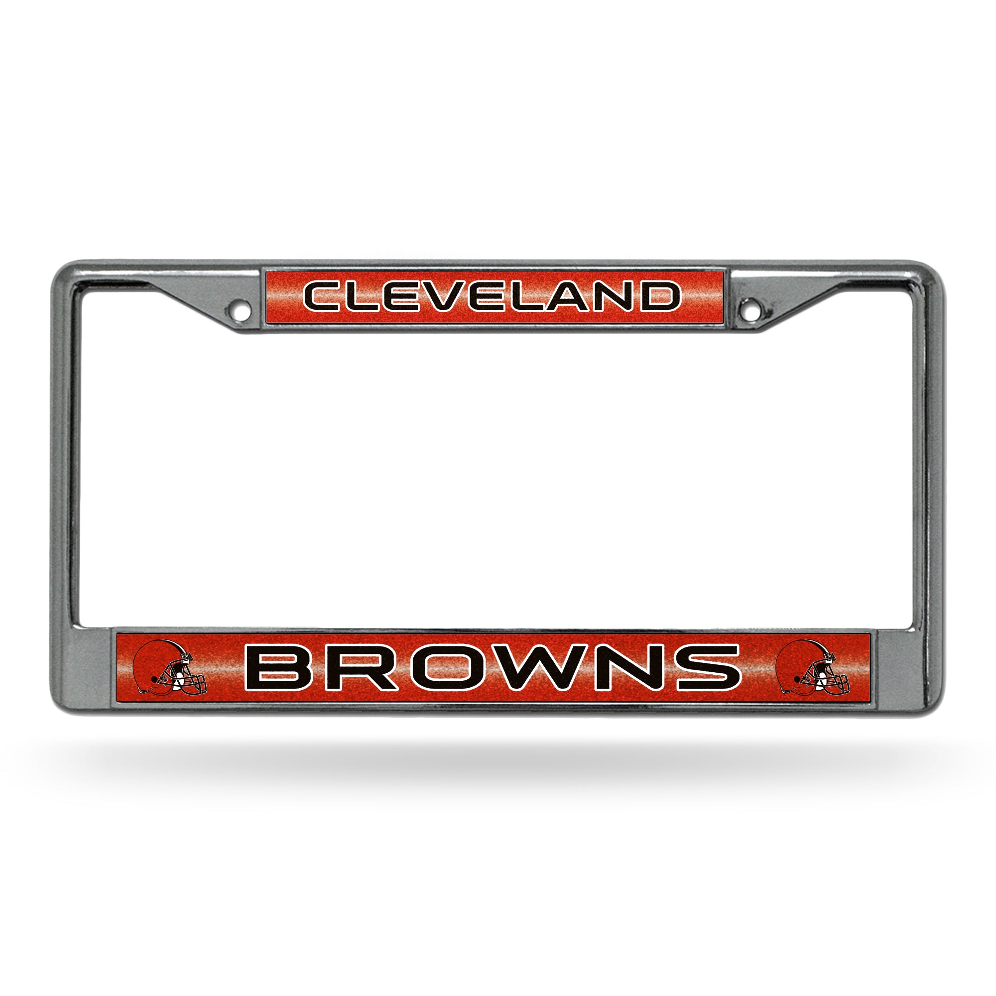 Cleveland Browns Glitter Chrome License Plate Frame