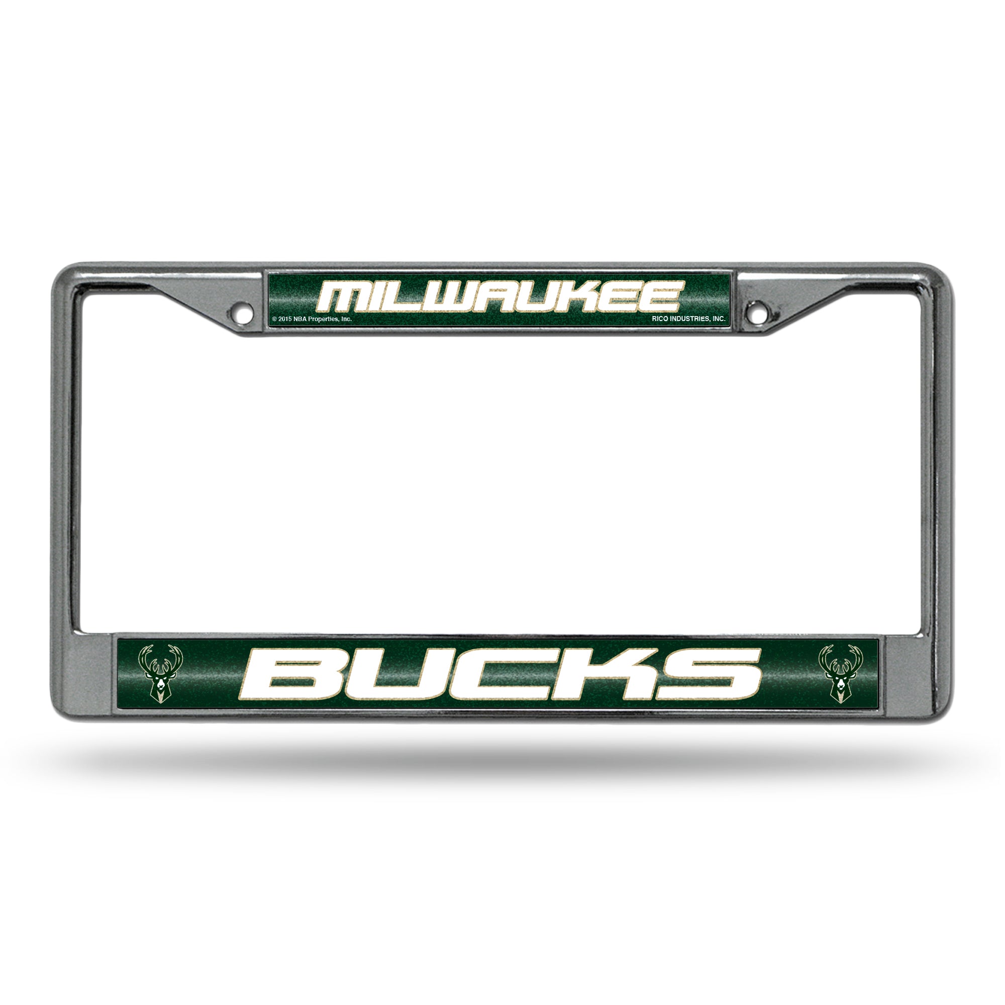 Milwaukee Bucks Glitter Chrome License Plate Frame