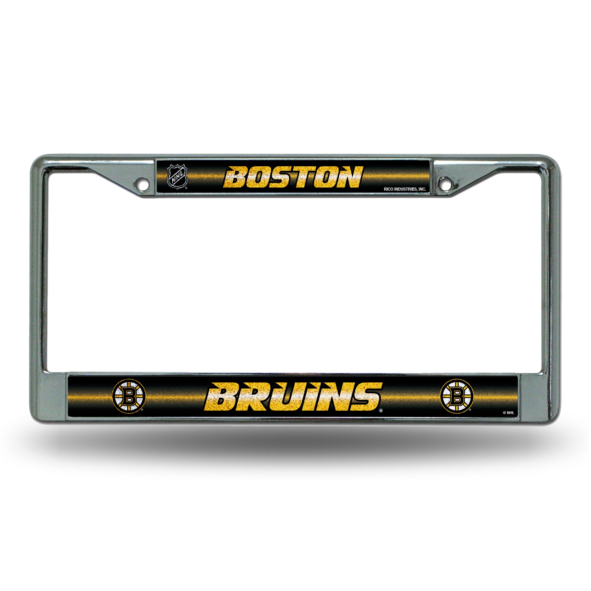 Boston Bruins Glitter Chrome License Plate Frame