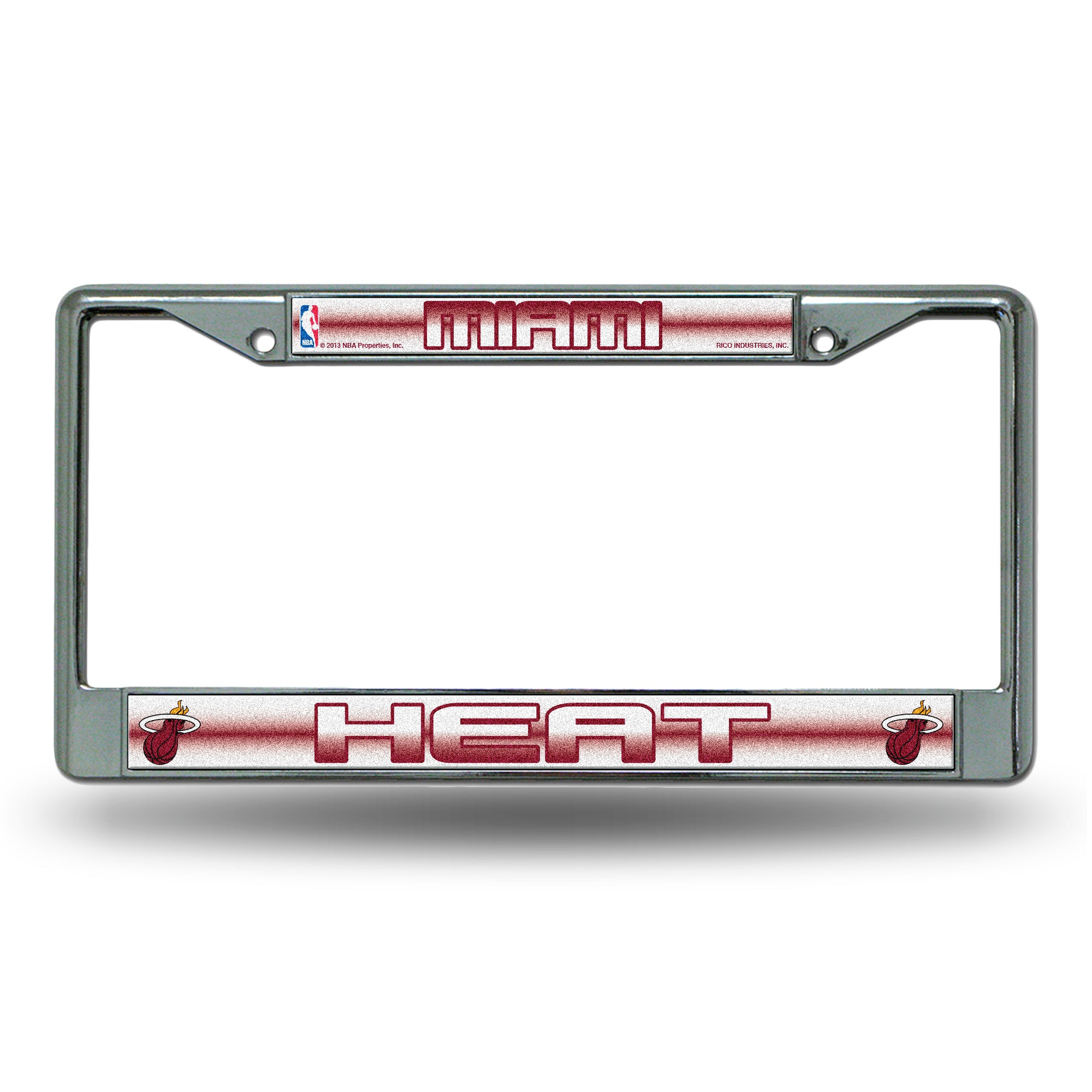 Miami Heat Glitter Chrome License Plate Frame