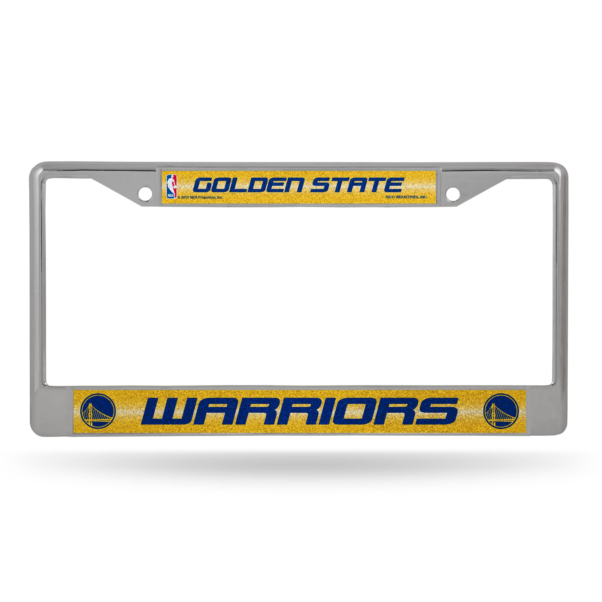 Golden State Warriors Glitter Chrome License Plate Frame