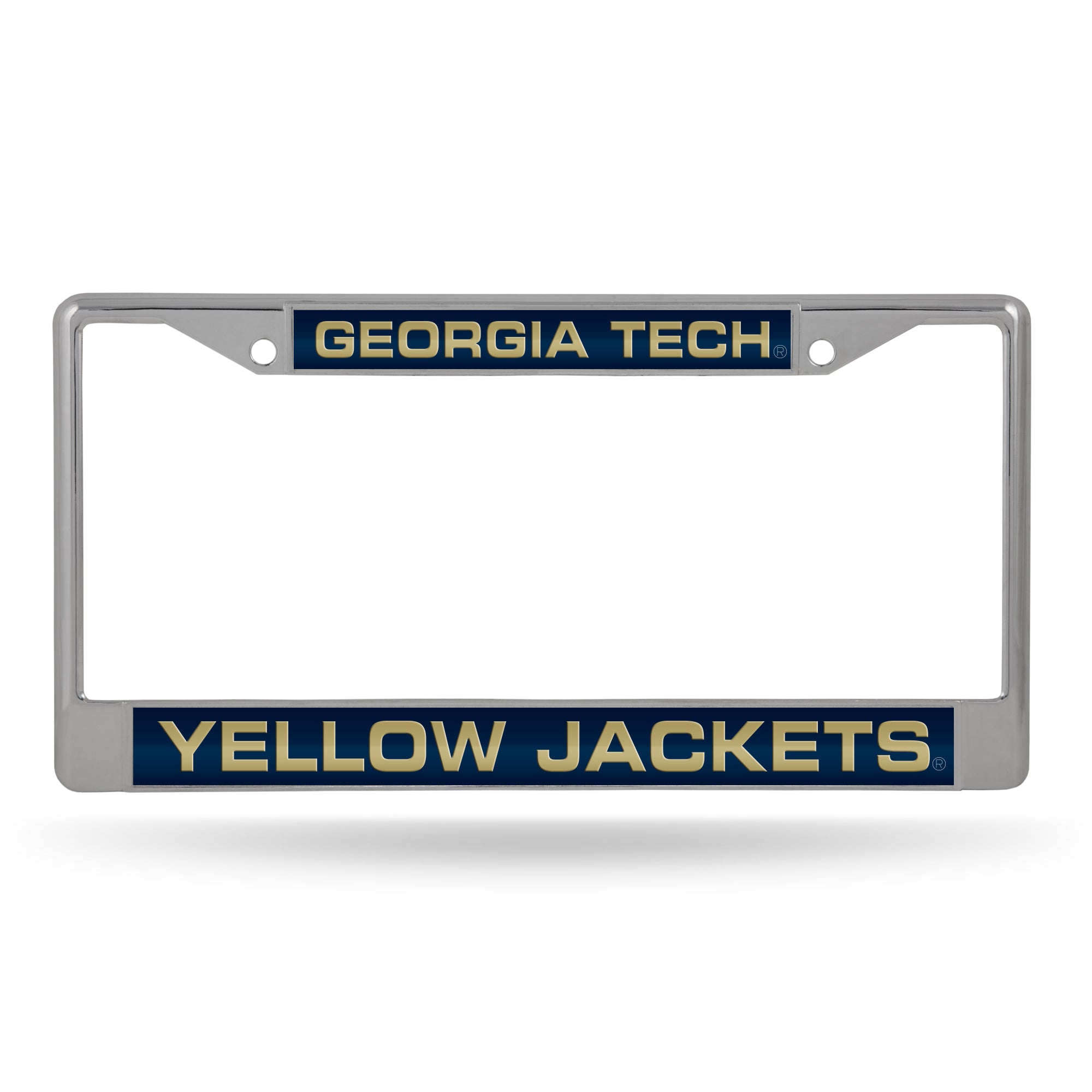 Georgia Tech Yellow Jackets Laser Chrome 12 x 6 License Plate Frame