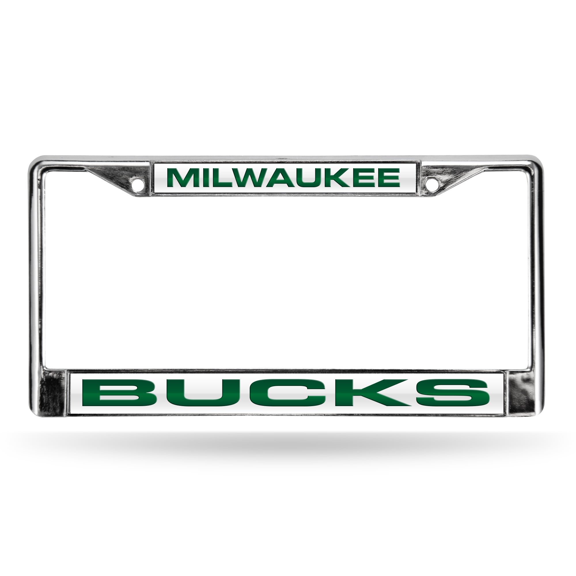 Milwaukee Bucks Laser Chrome 12 x 6 License Plate Frame